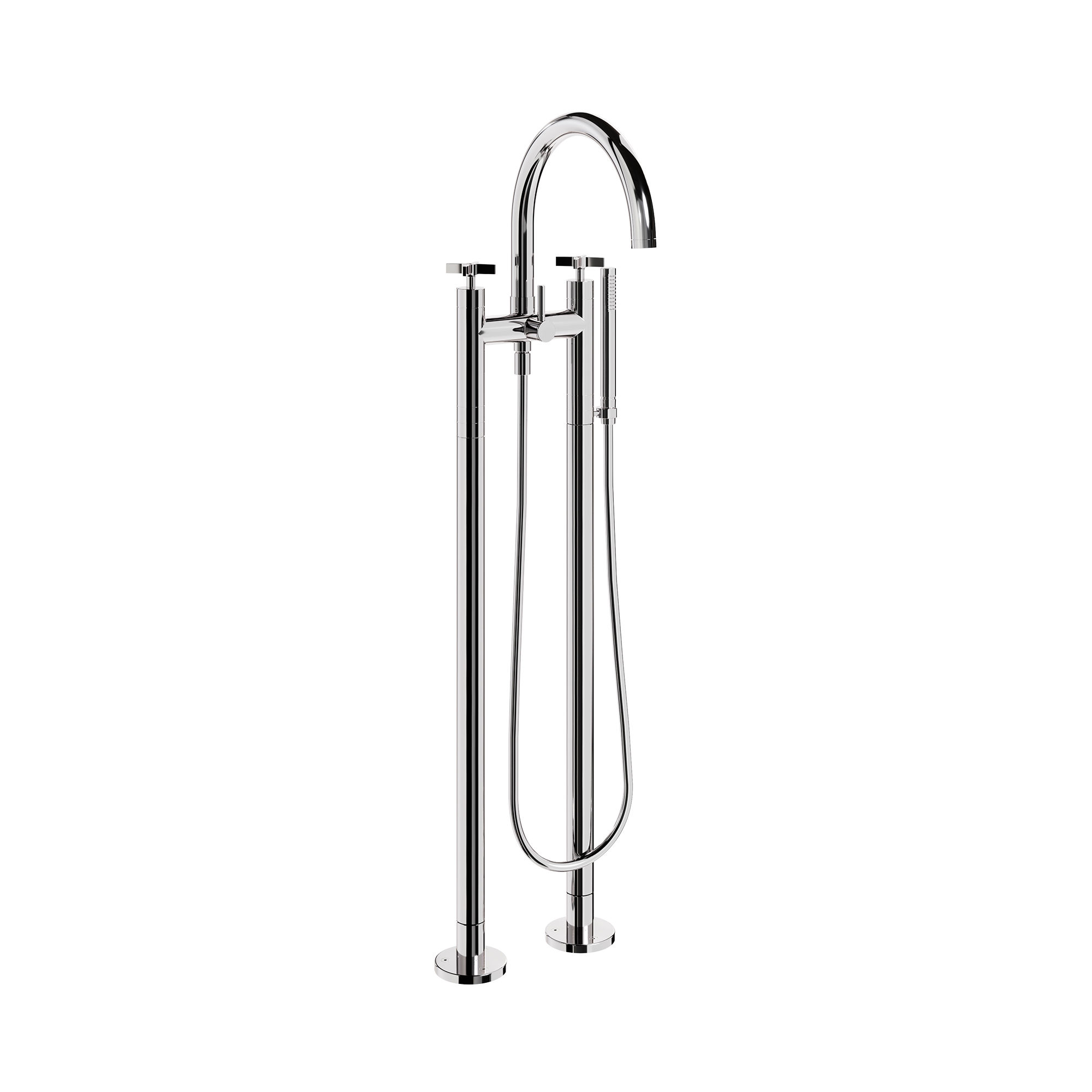 The Clover Bath Shower Mixer Tap Floor Standing