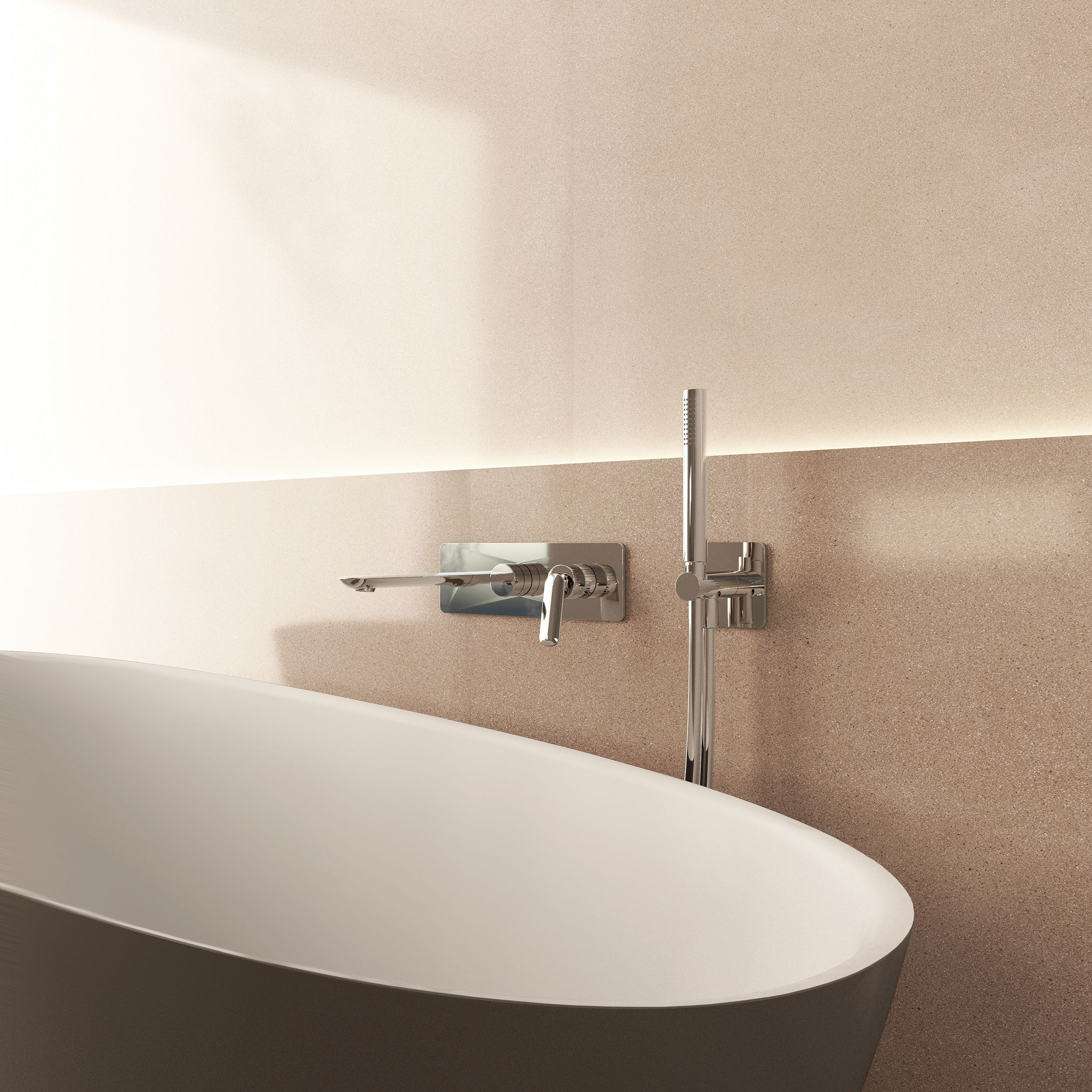 The Huck Bath Shower Mixer Tap Wall Mounted 