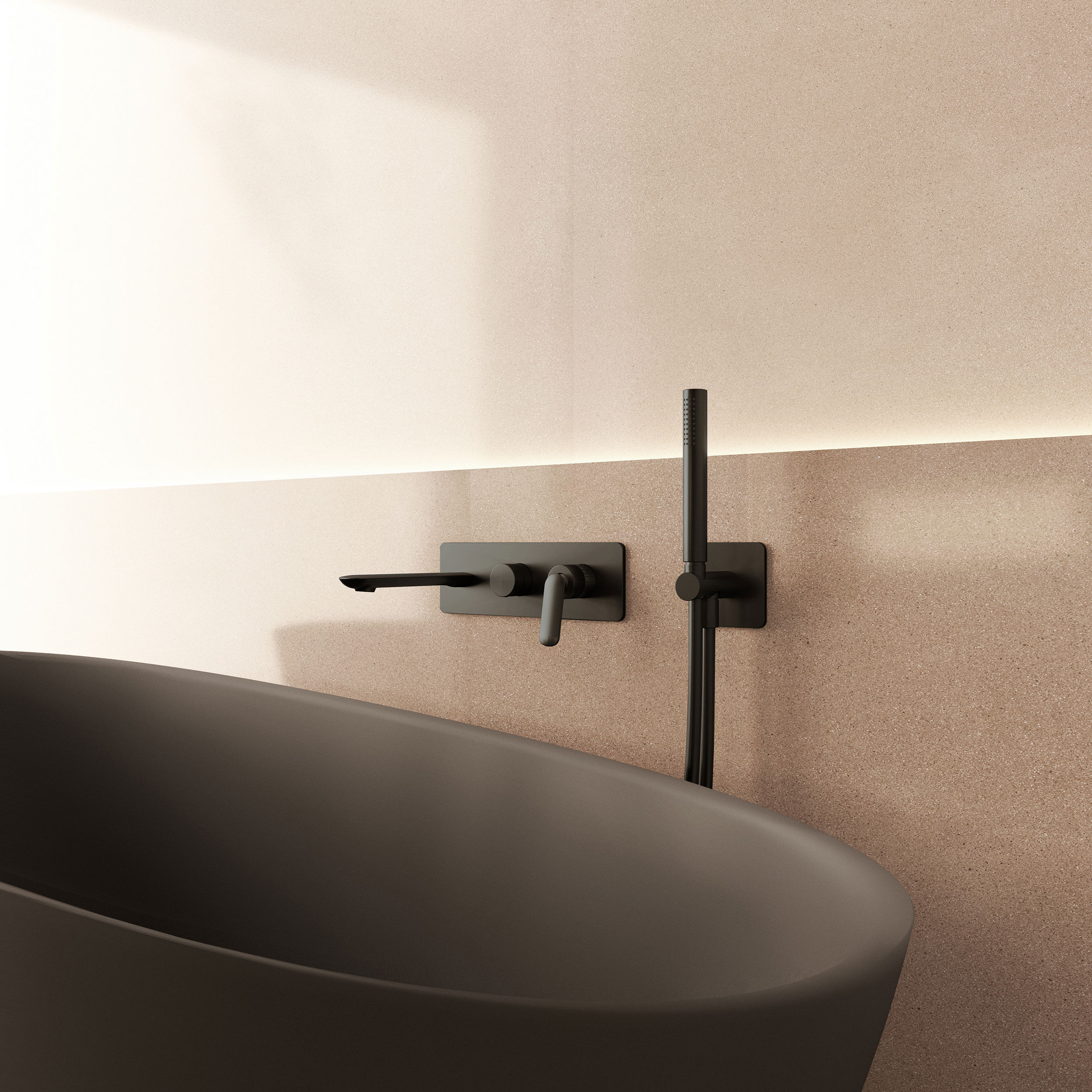 The Huck Bath Shower Mixer Tap Wall Mounted 