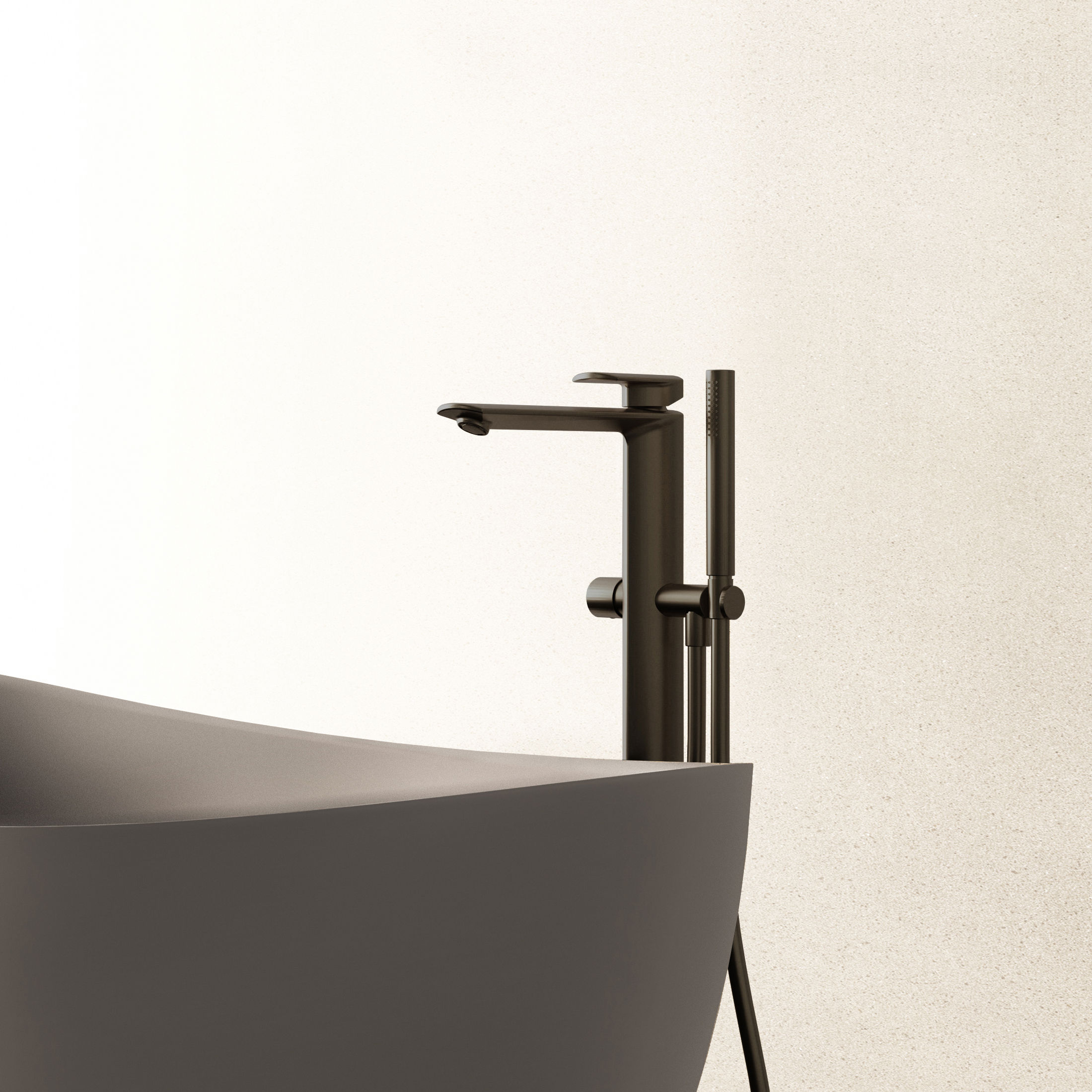 The Varda Bath Shower Mixer Tap Floor Standing 