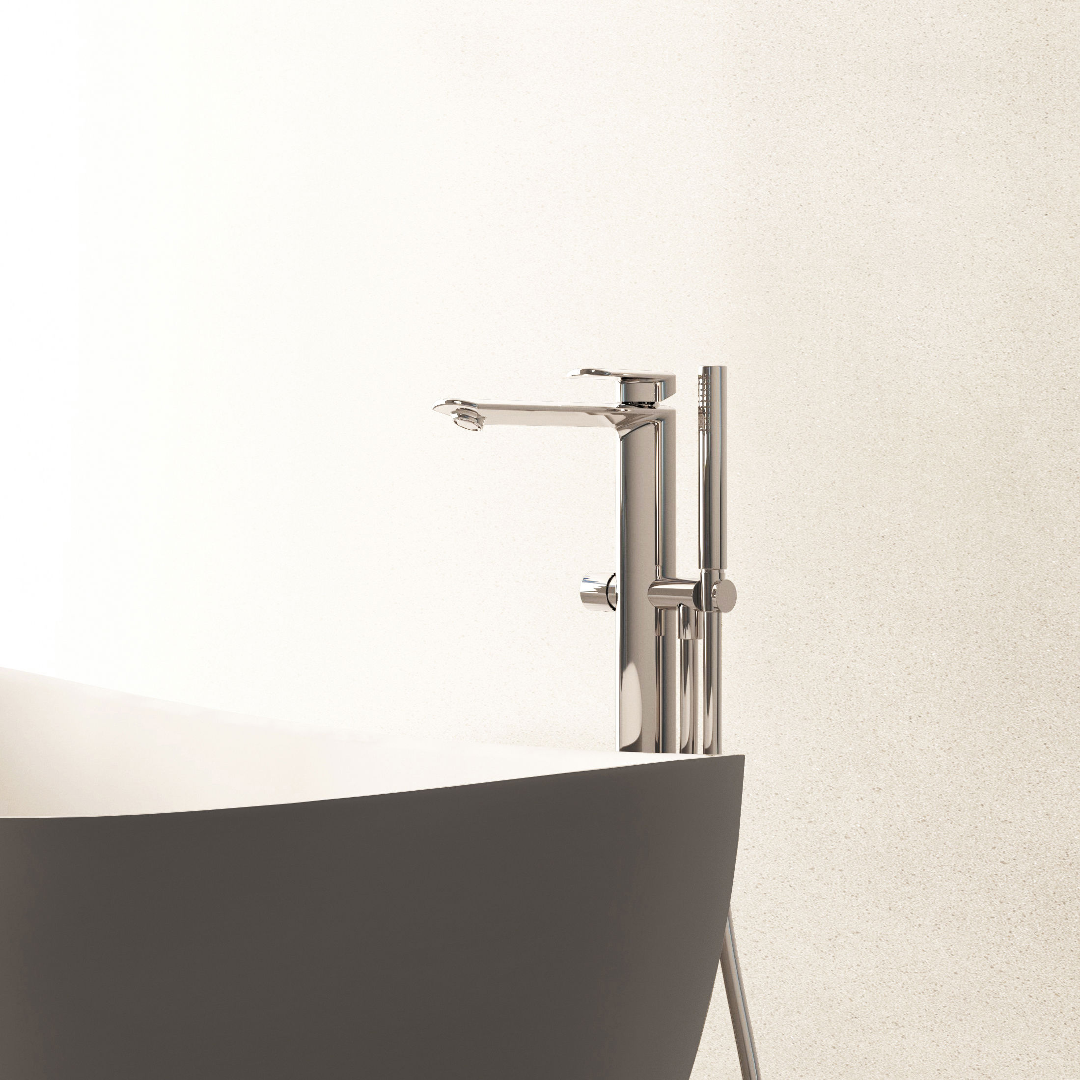 The Varda Bath Shower Mixer Tap Floor Standing 