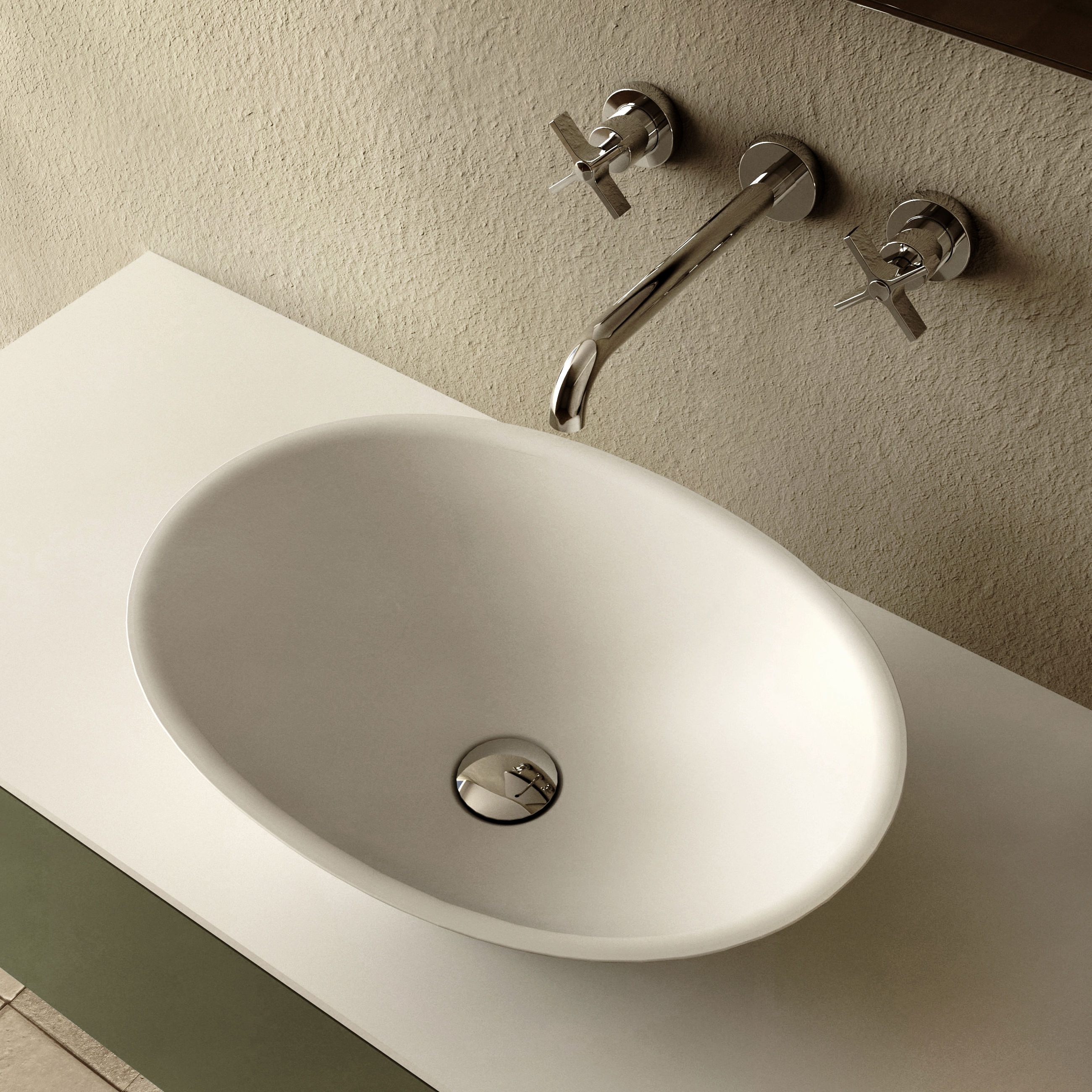 The Cassia Countertop Basin 480x350mm