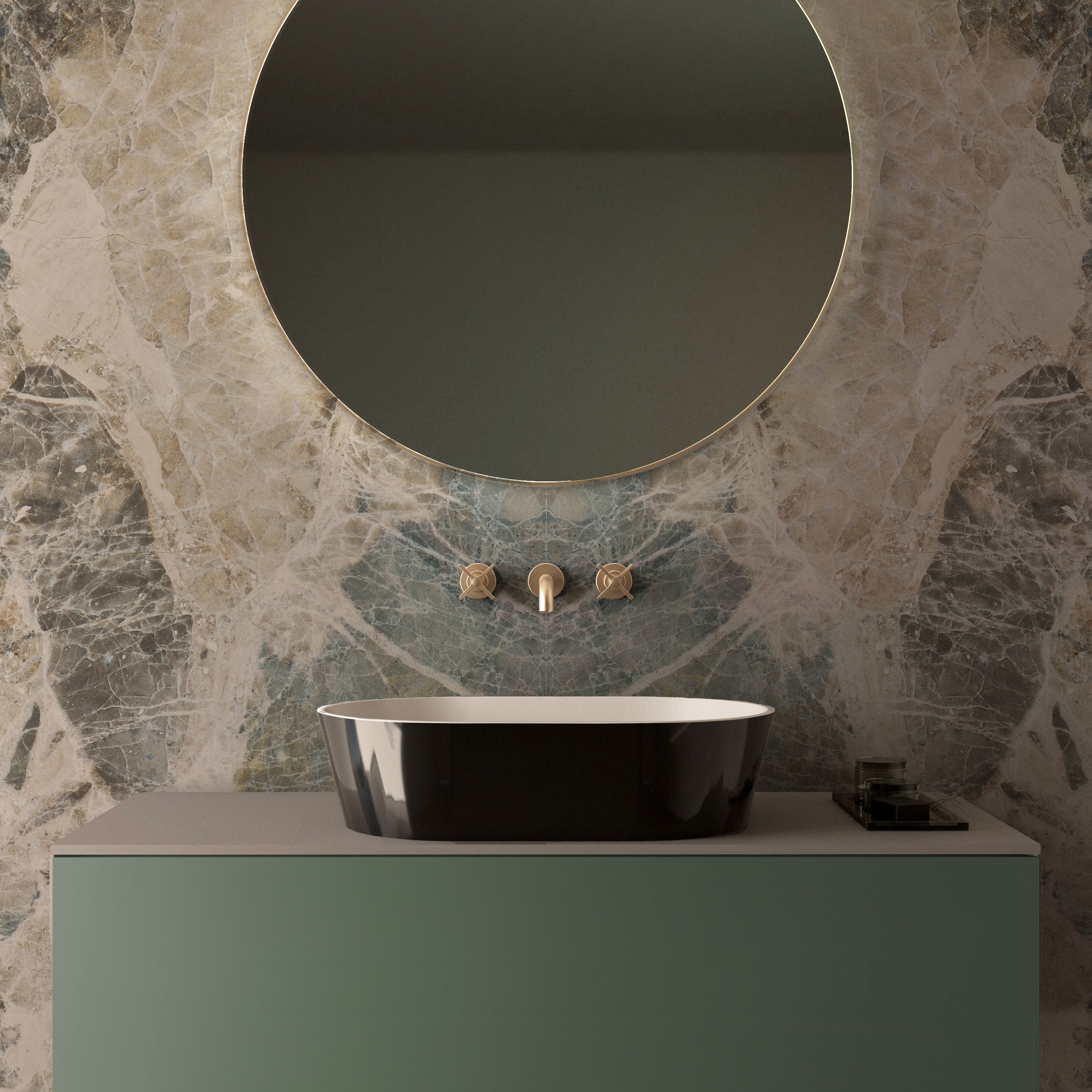 The Gelso Countertop Basin & Waste Cover 470x380mm