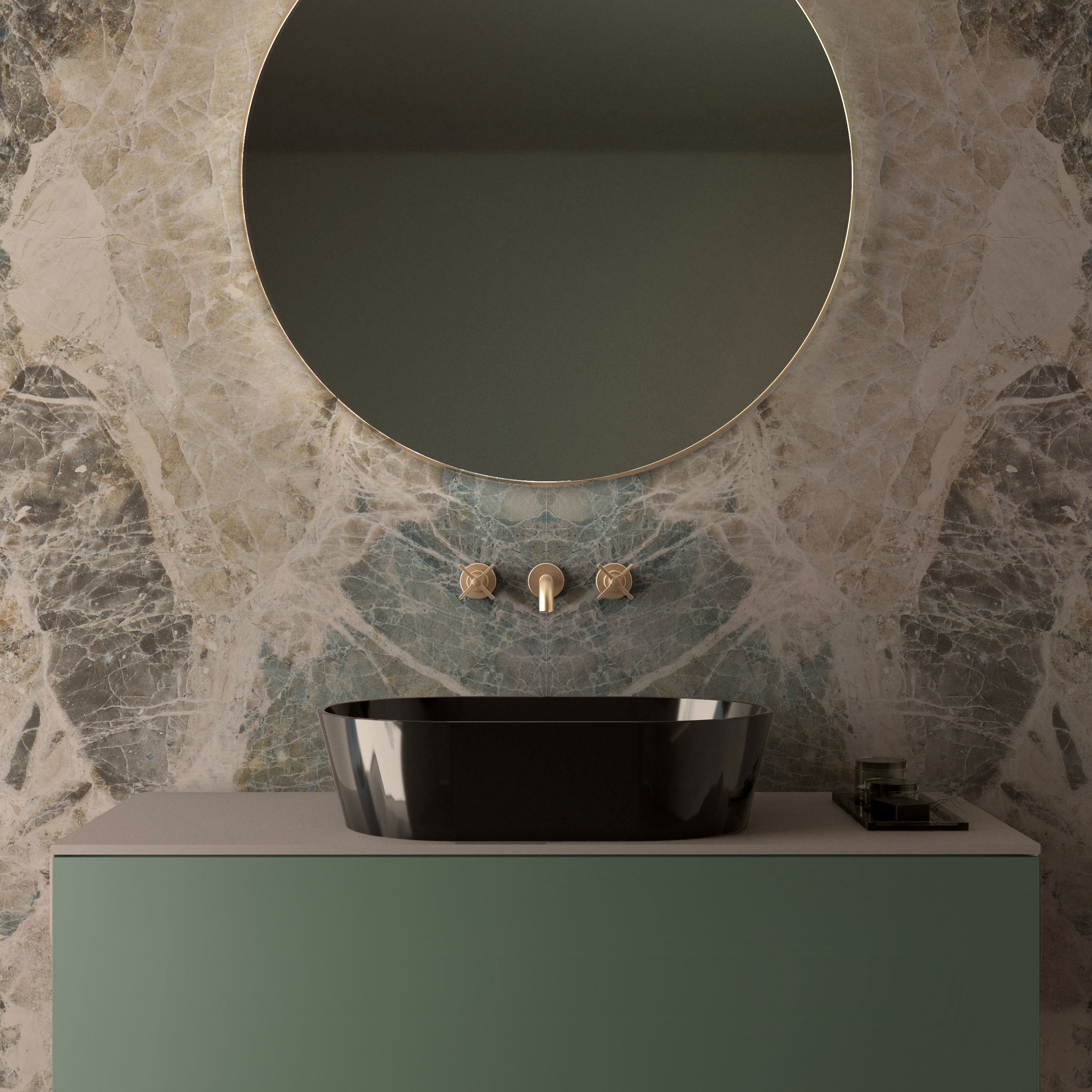 The Gelso Countertop Basin & Waste Cover 470x380mm