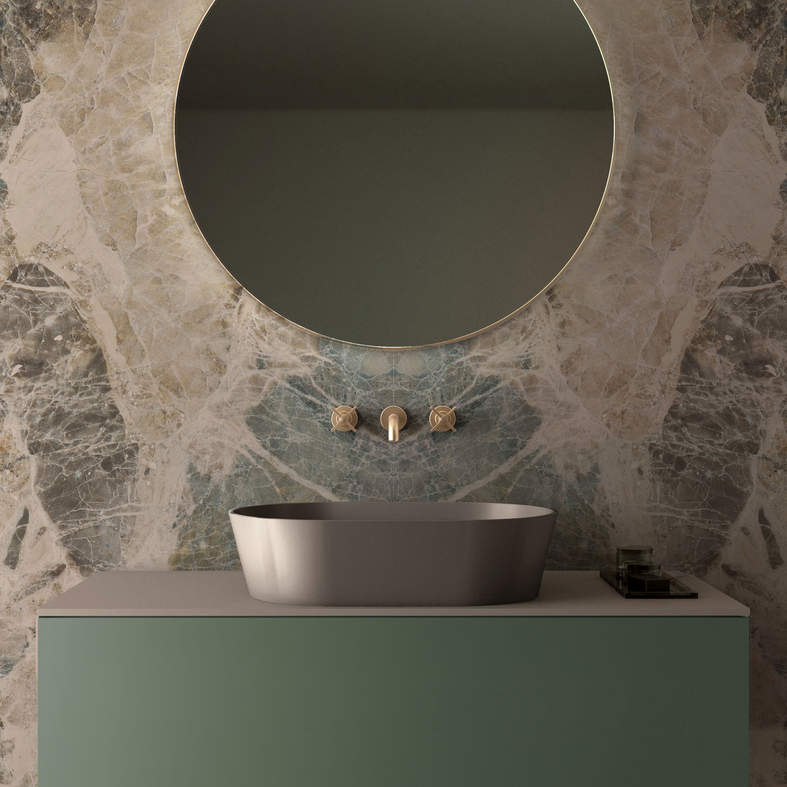 The Gelso Countertop Basin & Waste Cover 470x380mm