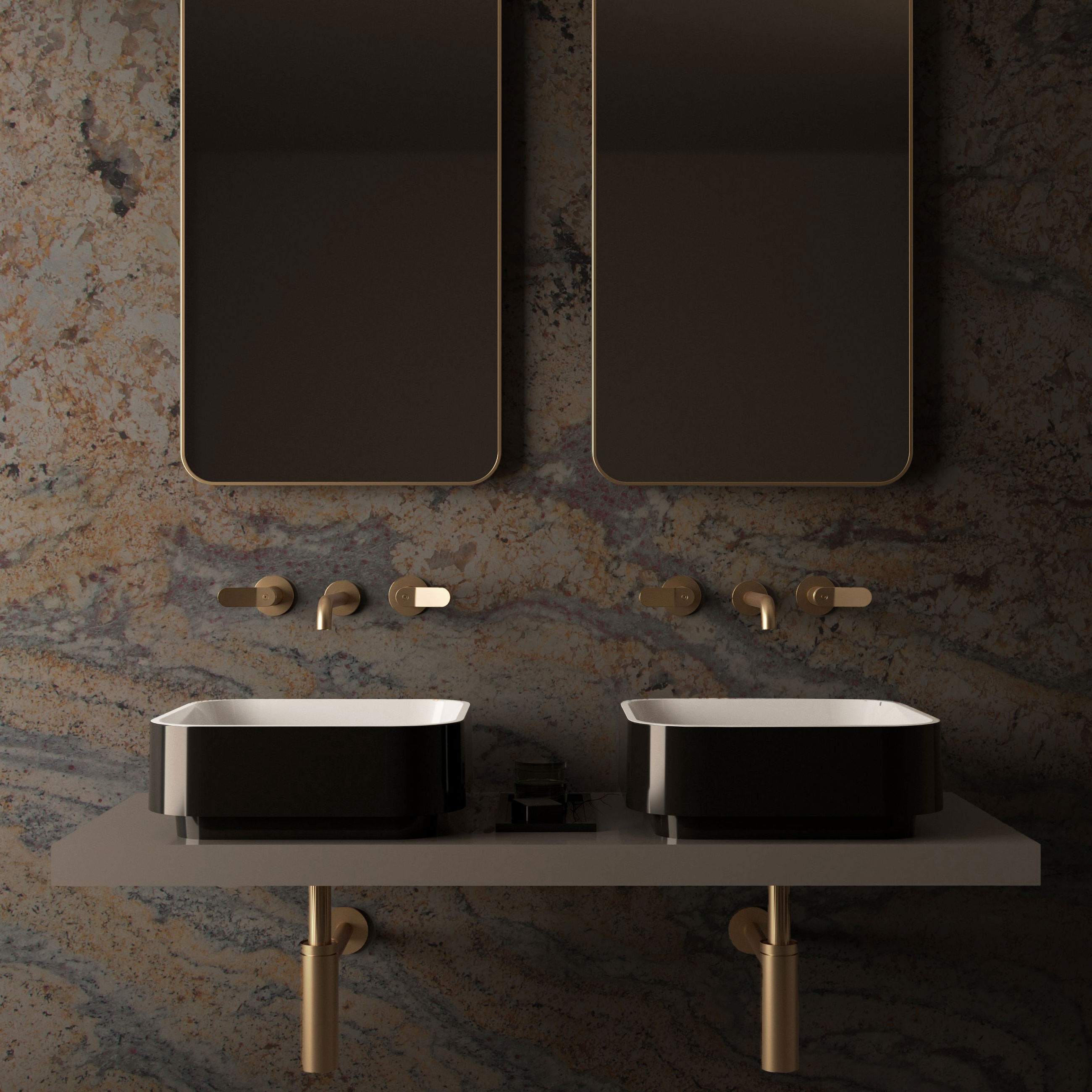 The Rye Countertop Basin & Integrated Free Flow Waste 400x400mm