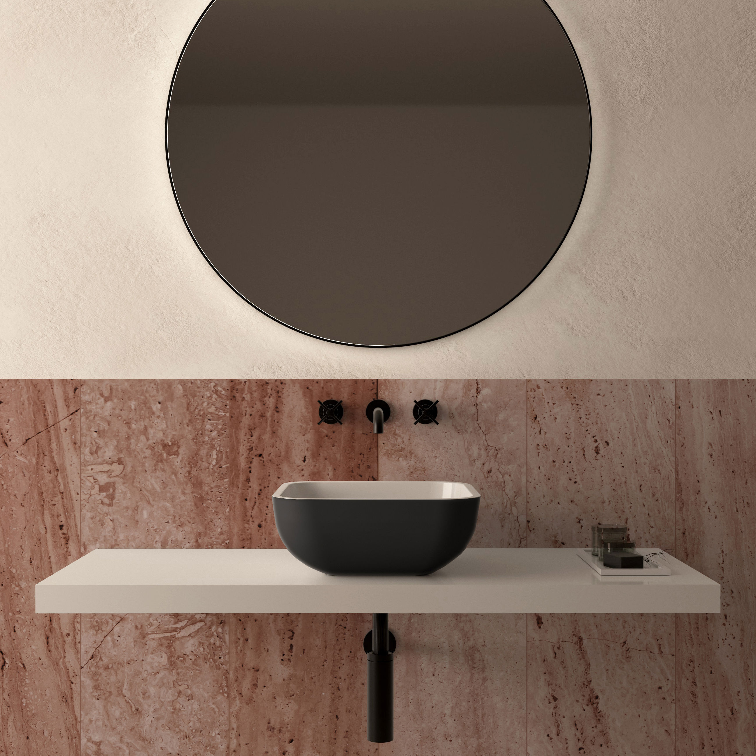 The Udell Countertop Basin & Waste Cover 380x380mm