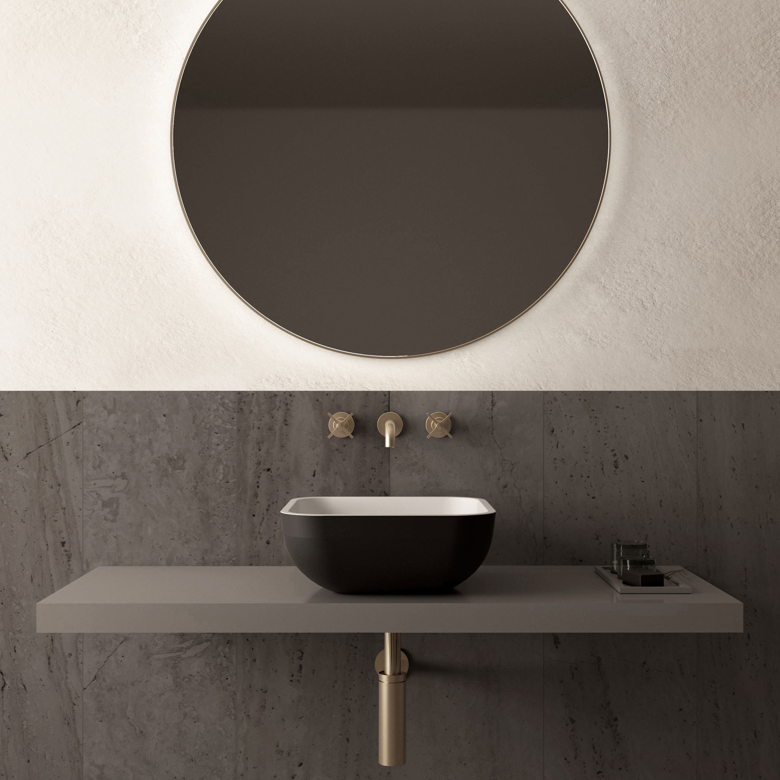 The Udell Countertop Basin & Waste Cover 380x380mm