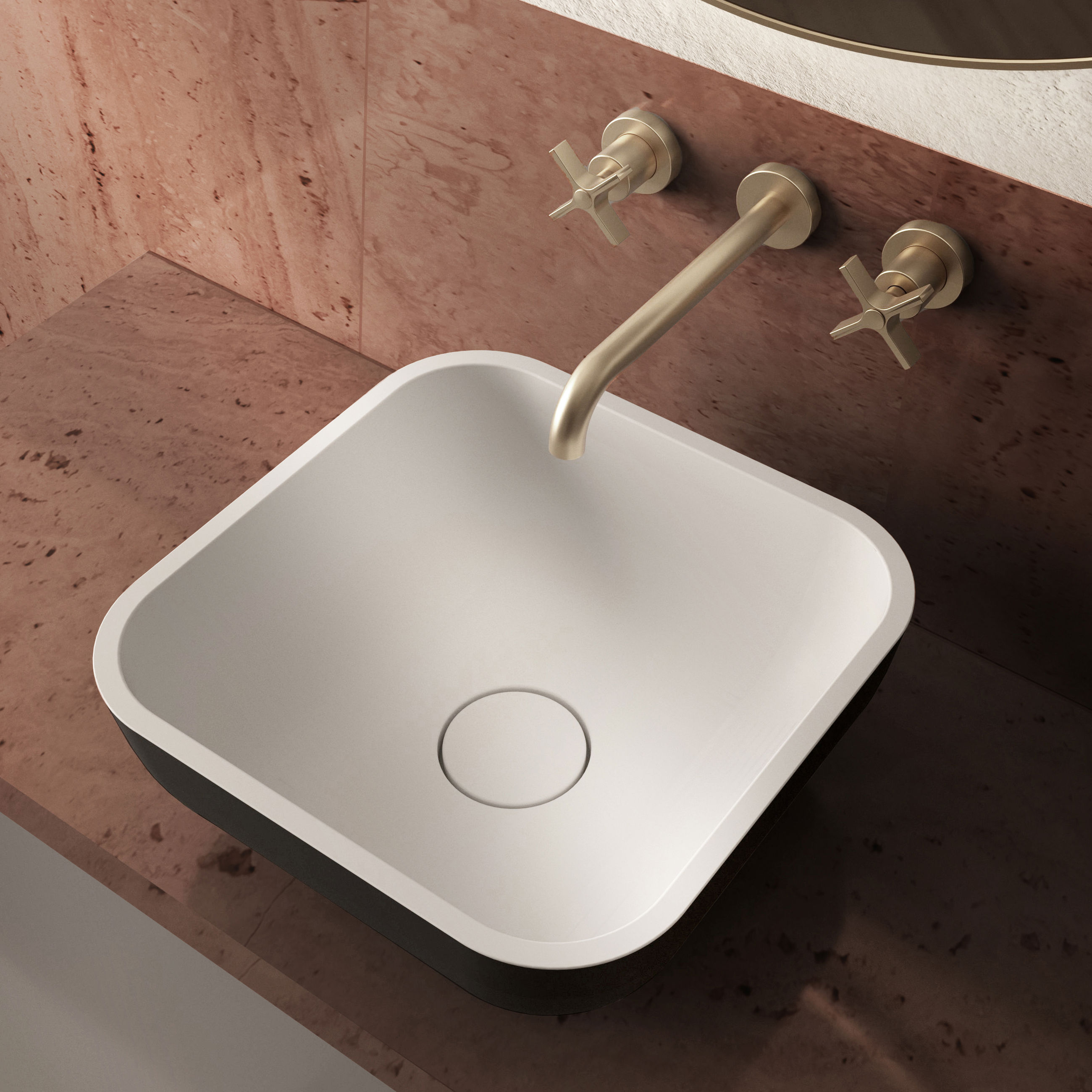 The Udell Countertop Basin & Waste Cover 380x380mm