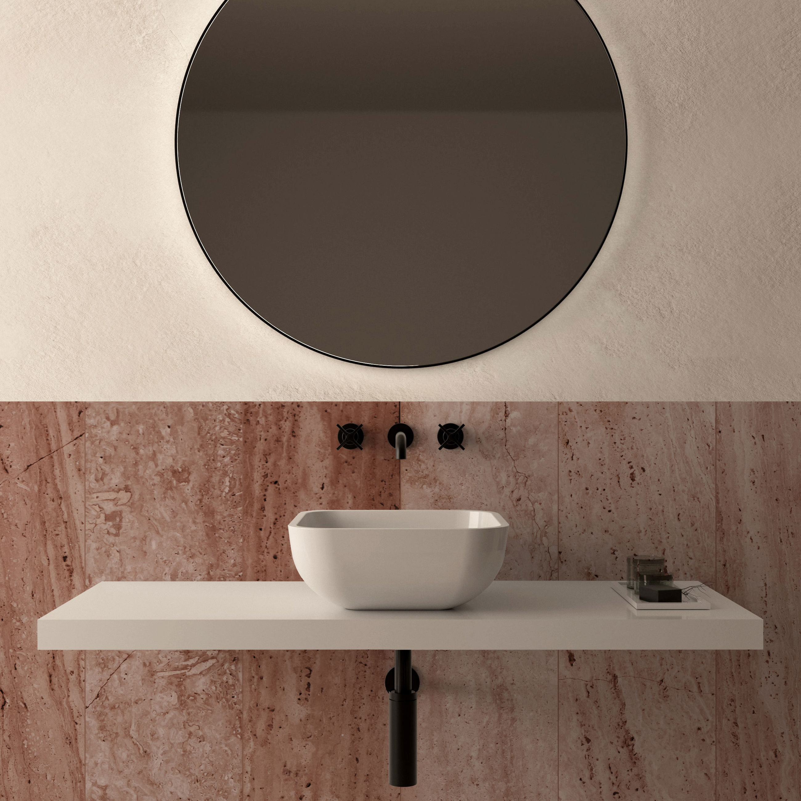 The Udell Countertop Basin & Waste Cover 380x380mm