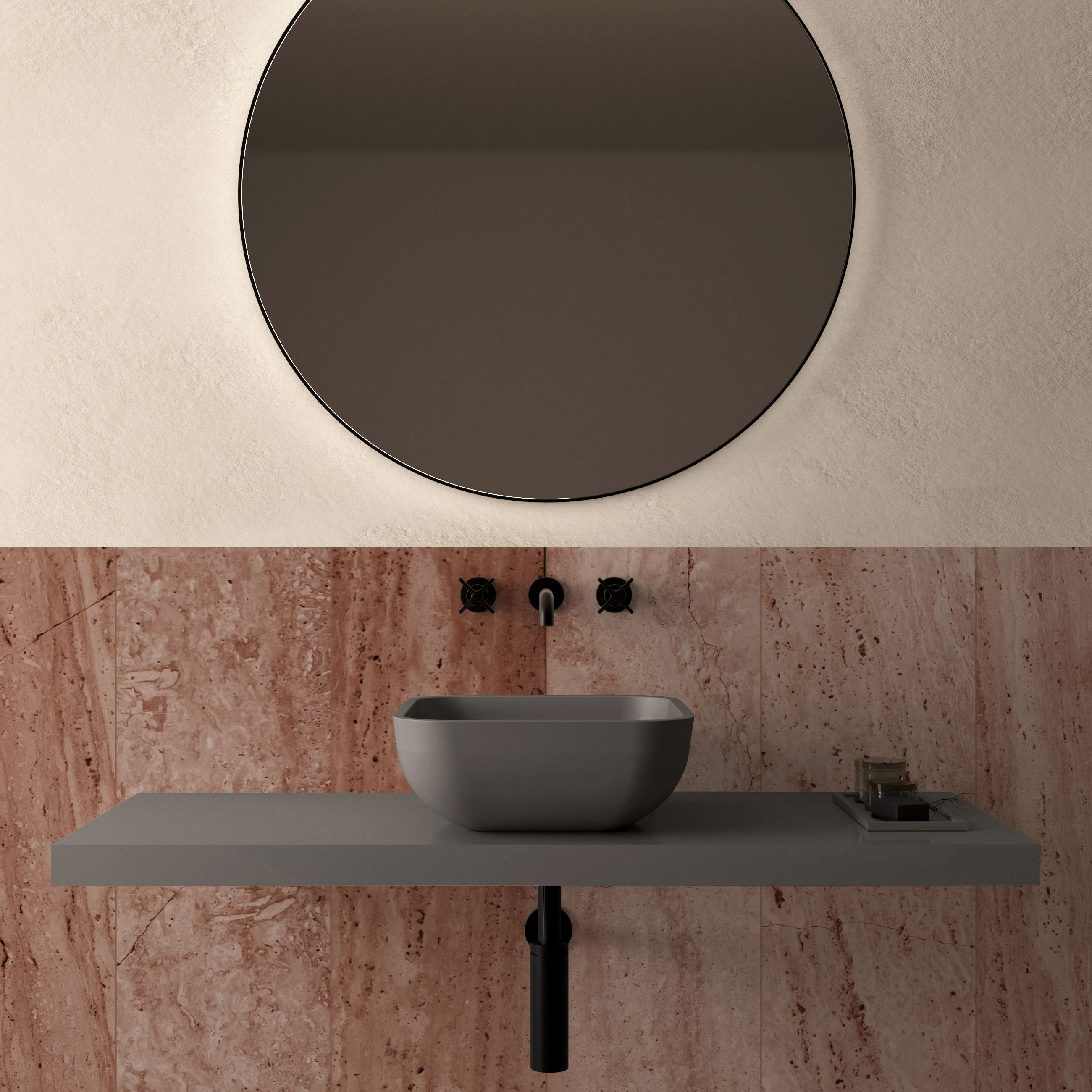 The Udell Countertop Basin & Waste Cover 380x380mm