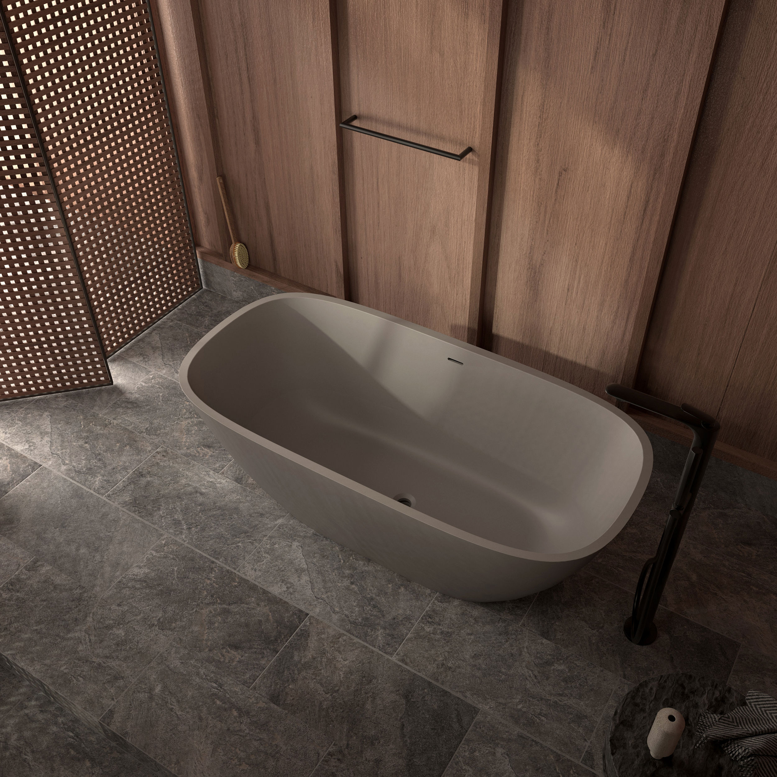 The Perth Freestanding Bath Integrated Overflow 1500