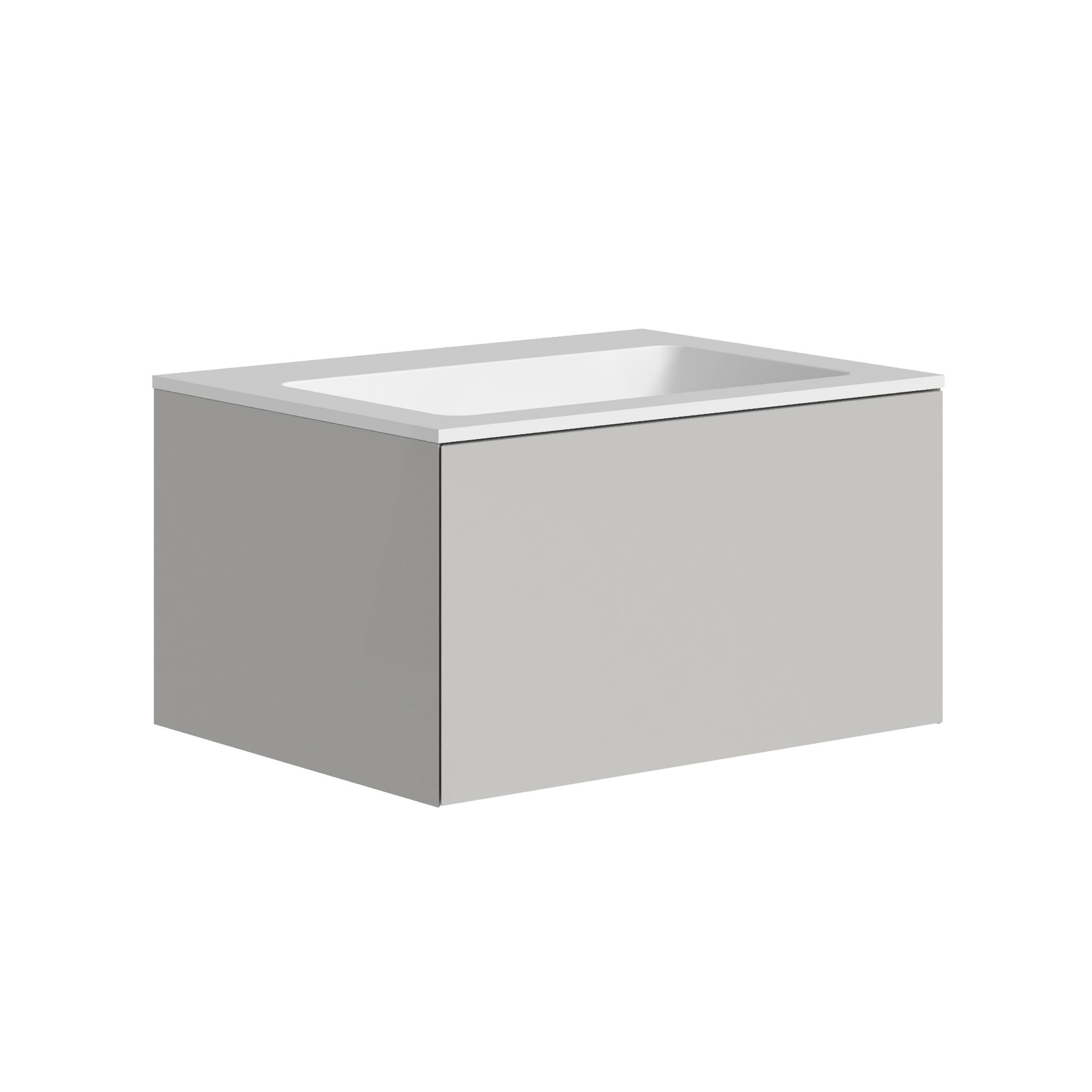The Ellery Washbasin Push Open Unit 600x320mm With Integrated Basin