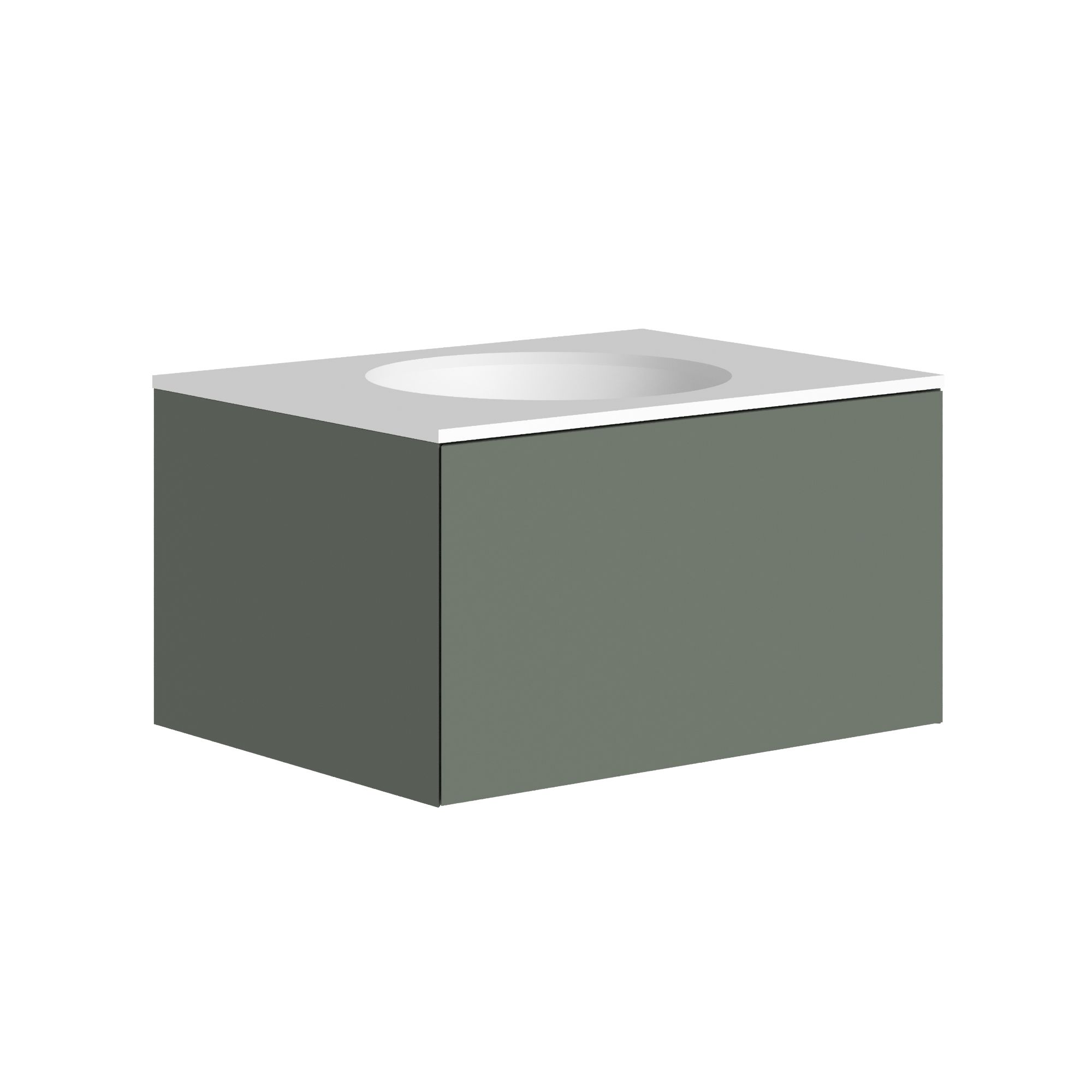 The Ellery Washbasin Push Open Unit 600x320mm With Integrated Circle Basin