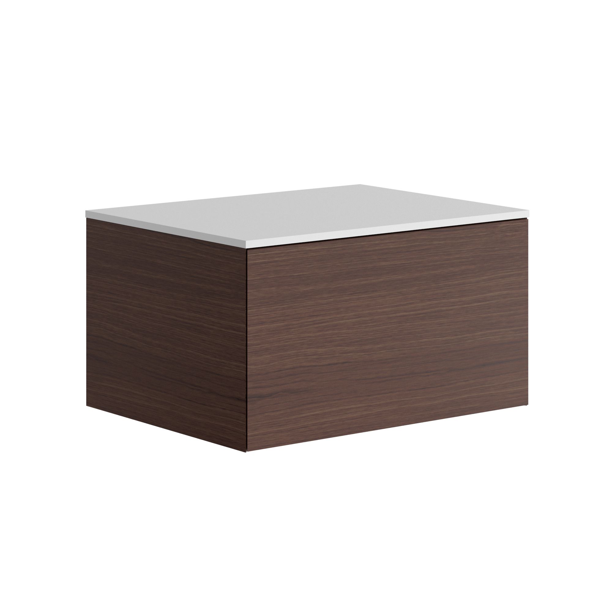 The Ellery Washbasin Push Open Unit 600x320mm With Solid Surface Countertop