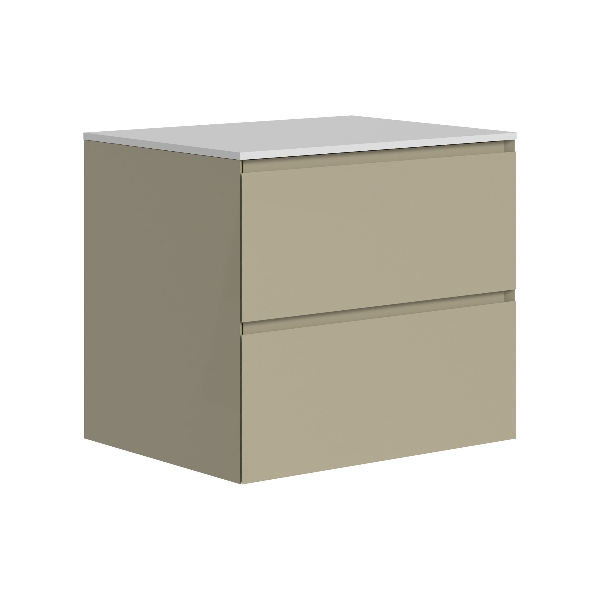 The Ellery Washbasin Pull Open Unit 600x520mm with Solid Surface Countertop