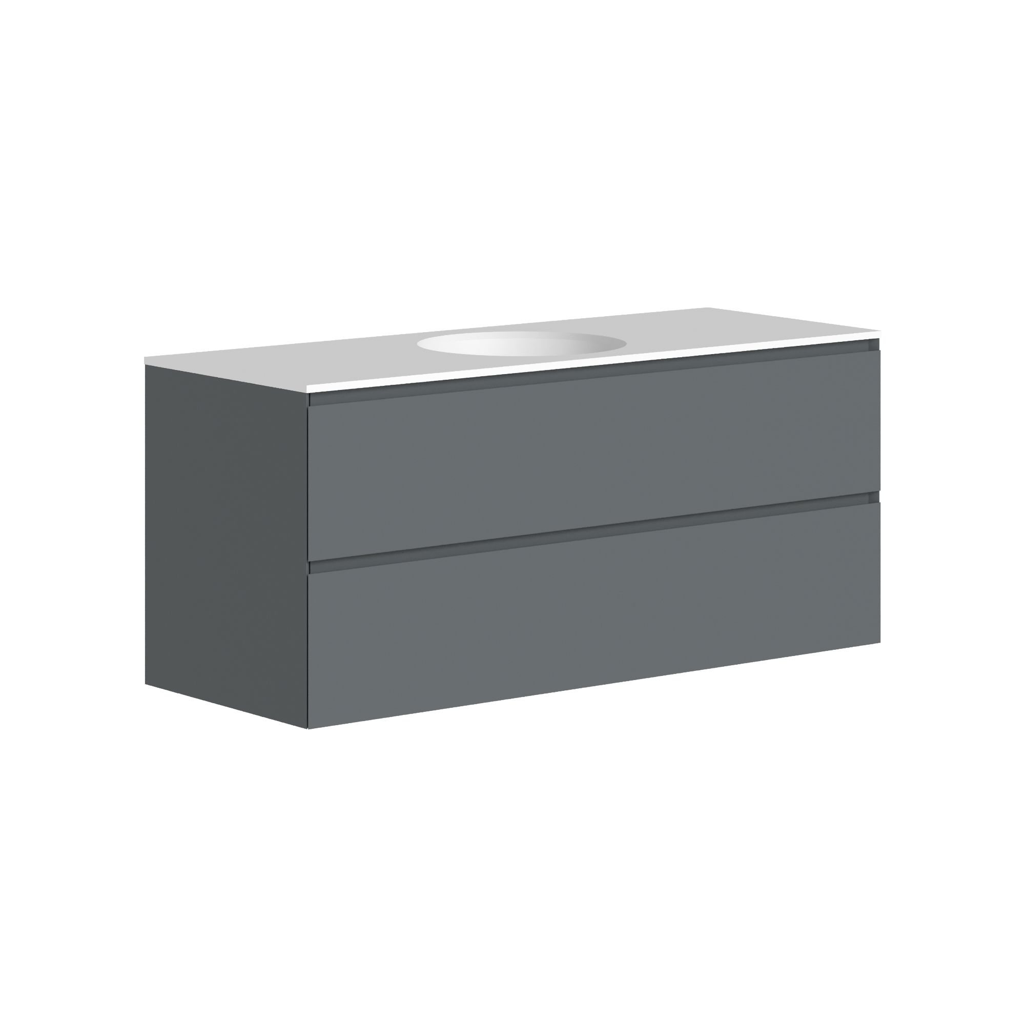 The Ellery Washbasin Pull Open Unit 1200x520mm with Circle Basin