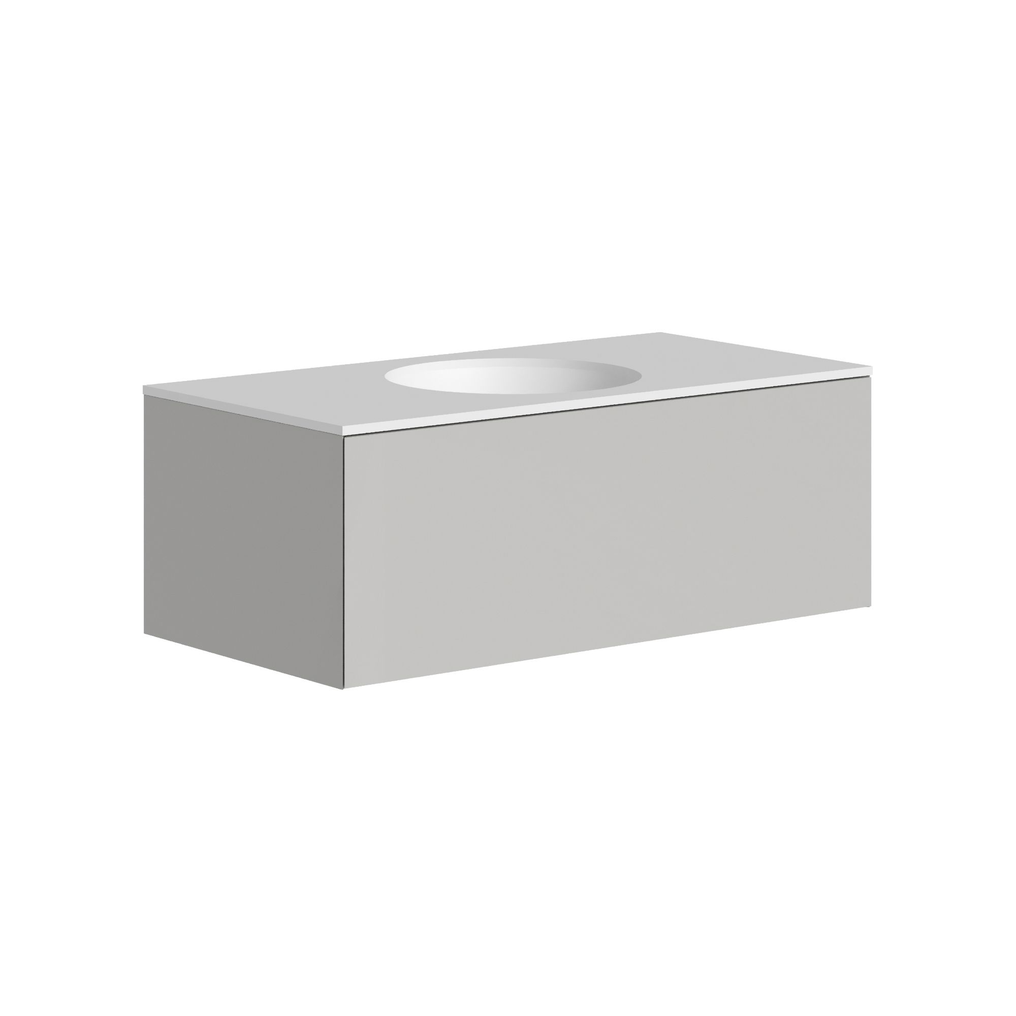 The Ellery Washbasin Push Open Unit 900x320mm with Circle Basin