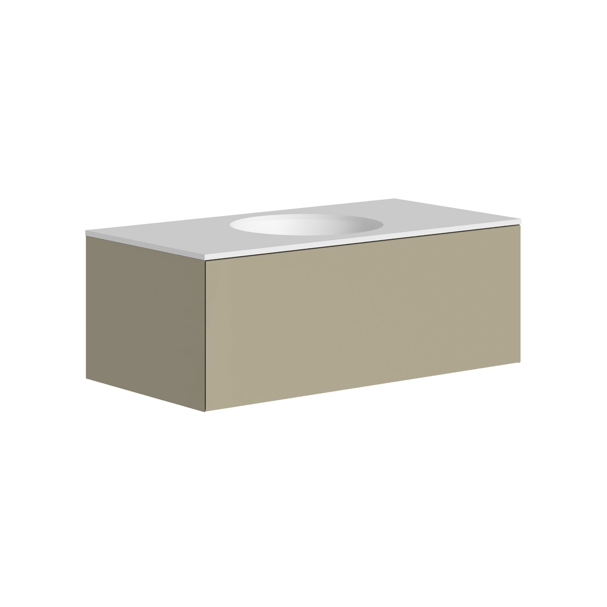 The Ellery Washbasin Push Open Unit 900x320mm with Circle Basin