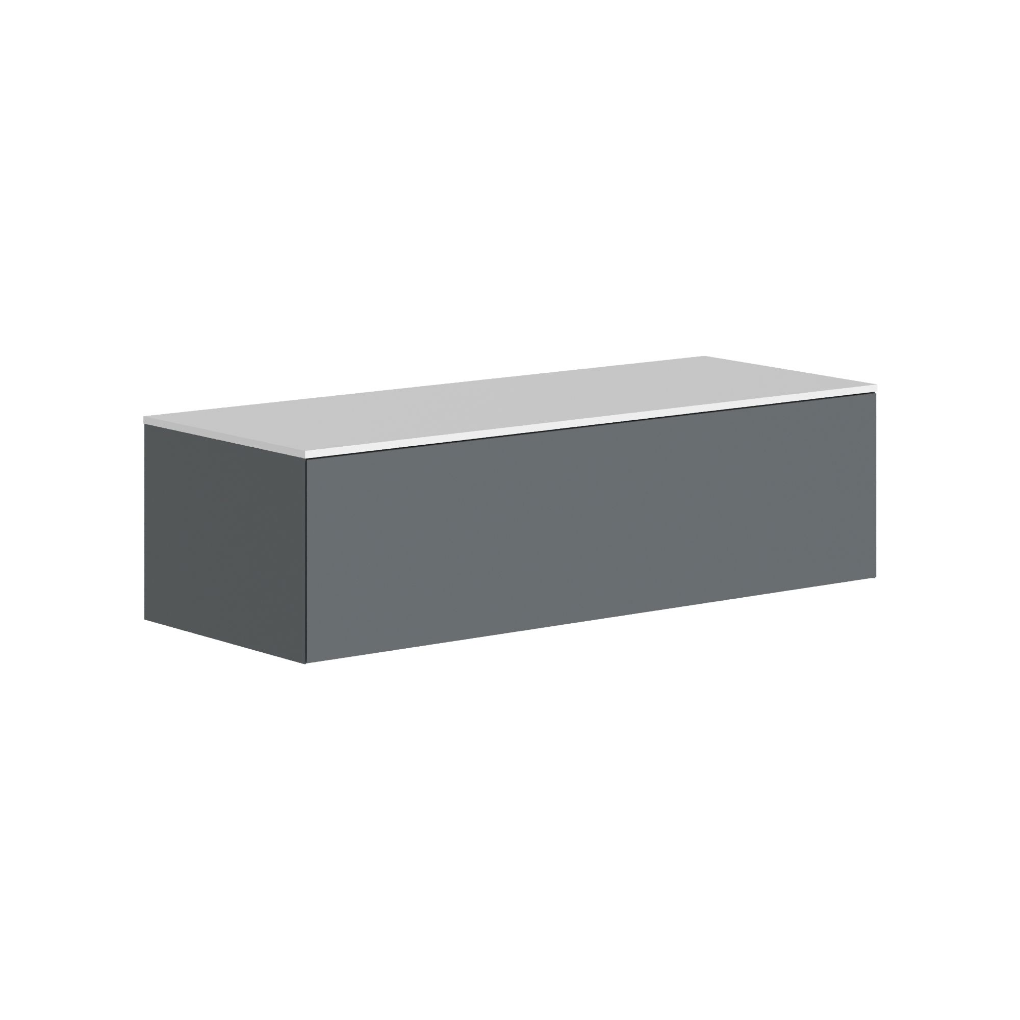 The Ellery Washbasin Push Open Unit 1200x320mm with Solid Surface Countertop