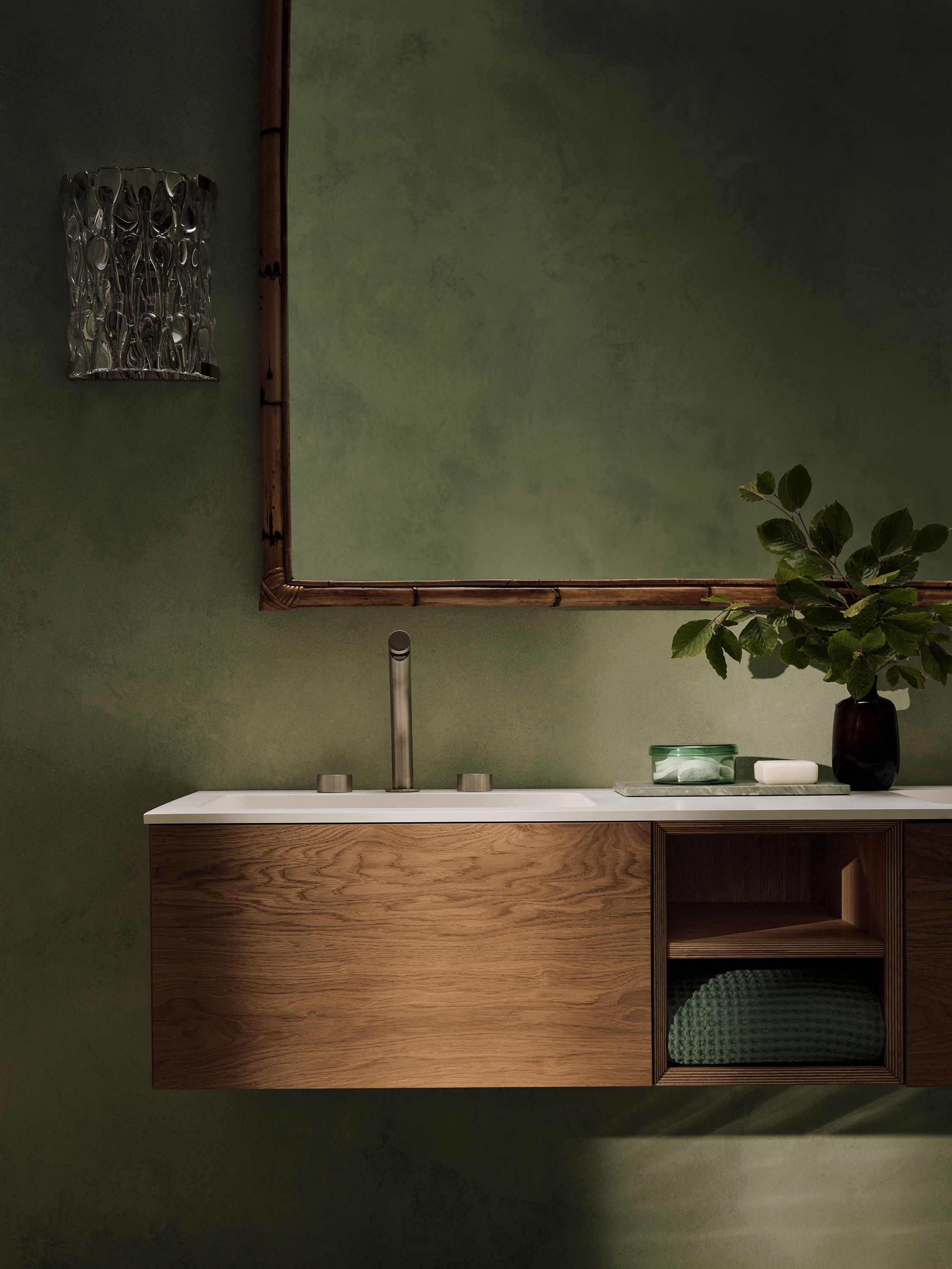 The Ellery Washbasin Push Open Unit 600x450mm with Integrated Basin