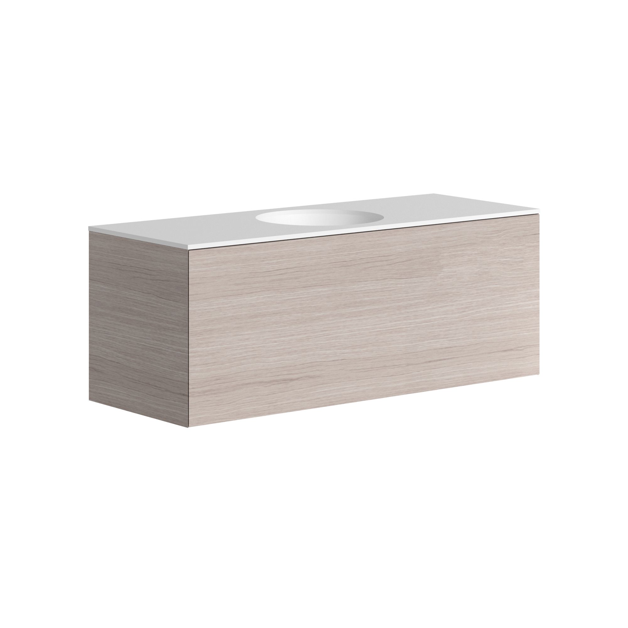 The Ellery Washbasin Push Open Unit 1200x450mm with Circle Basin