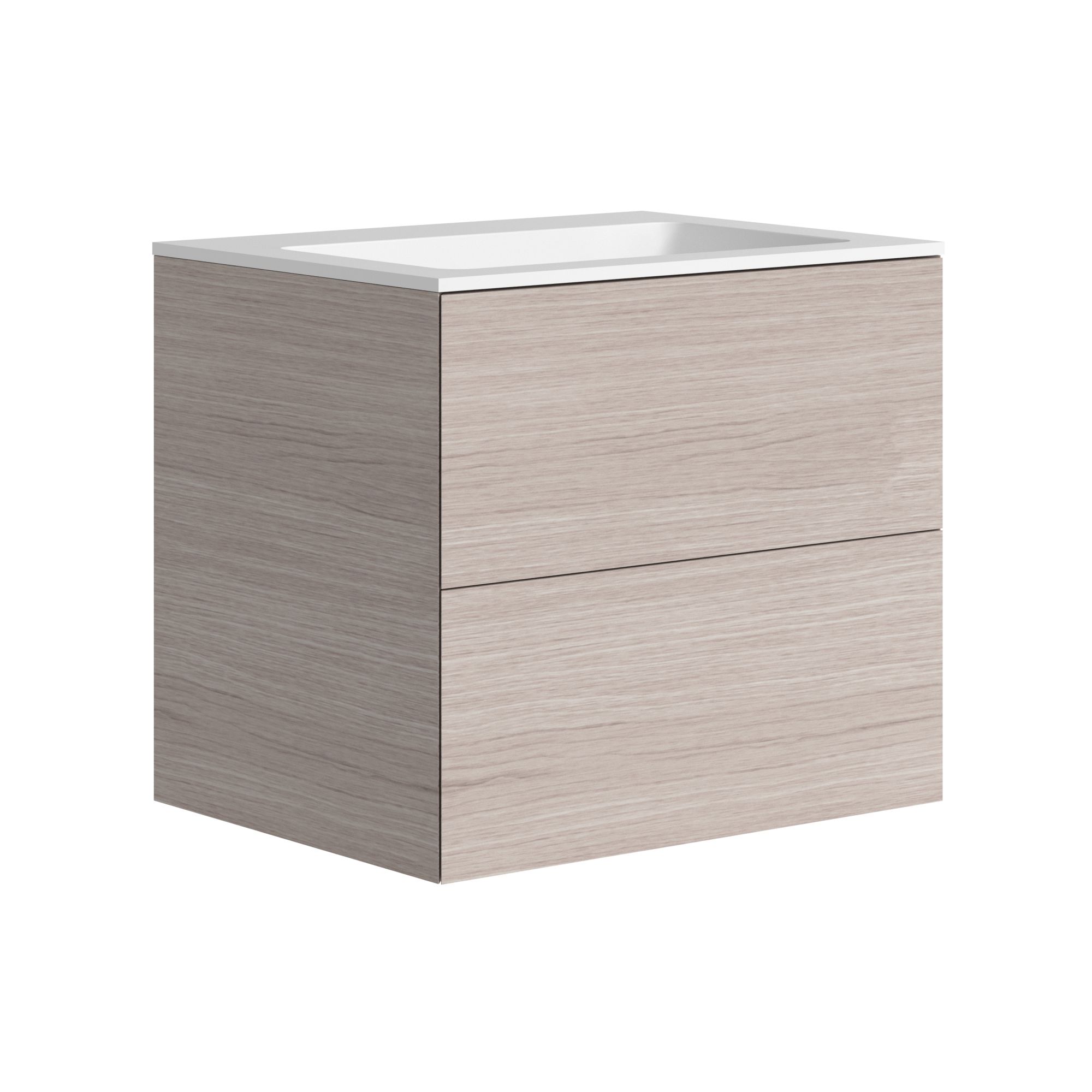 The Ellery Washbasin Push Open Unit 600x520mm with Integrated Basin