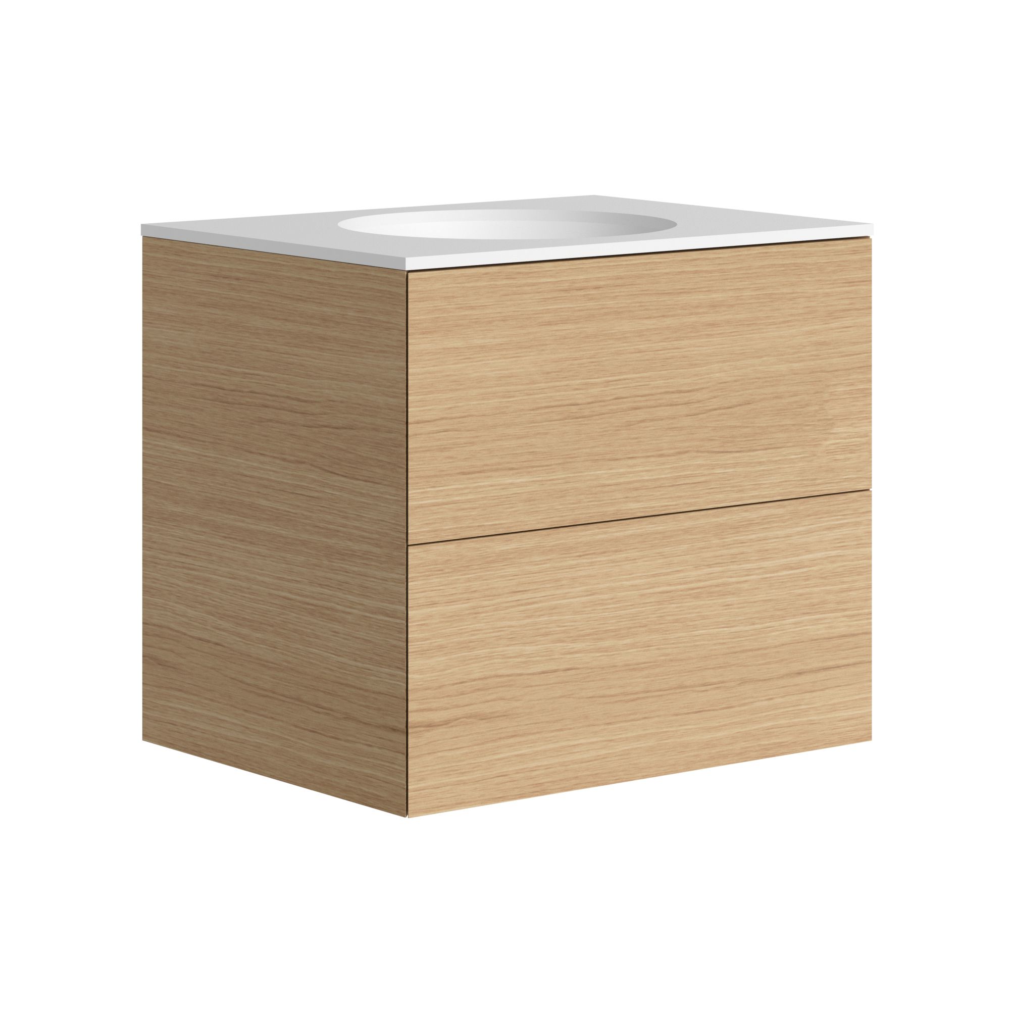 The Ellery Washbasin Push Open Unit 600x520mm with Circle Basin