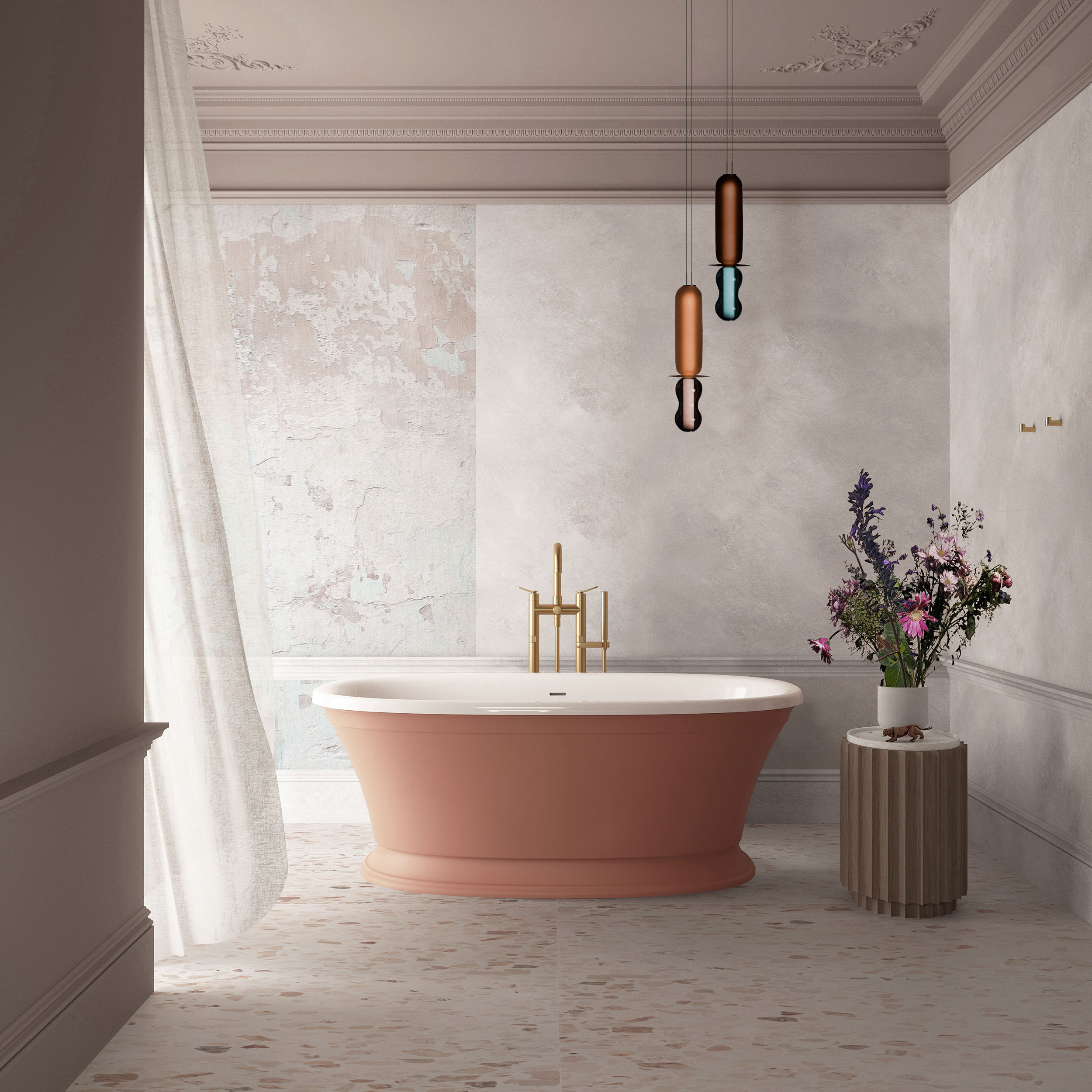 The Clement Freestanding Bath Integrated Overflow 1670