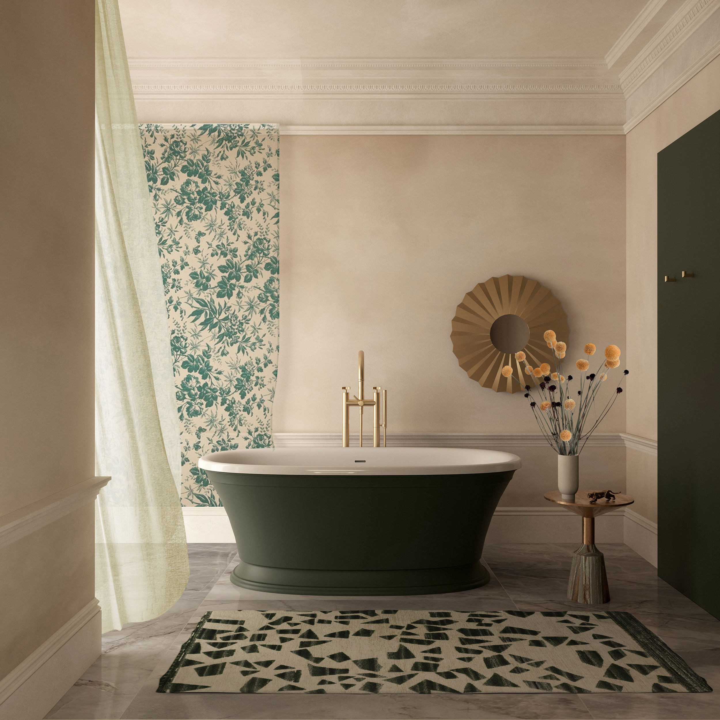 The Clement Freestanding Bath Integrated Overflow 1670