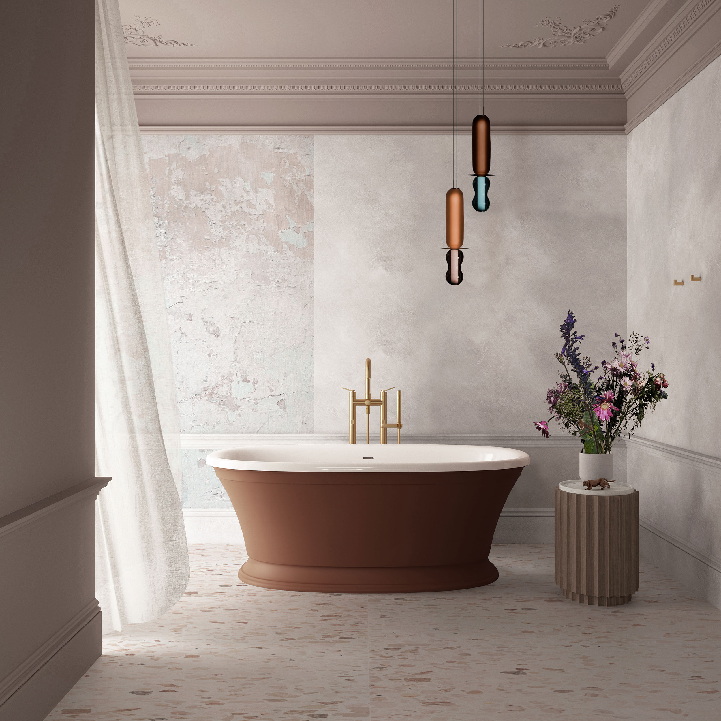 The Clement Freestanding Bath Integrated Overflow 1670