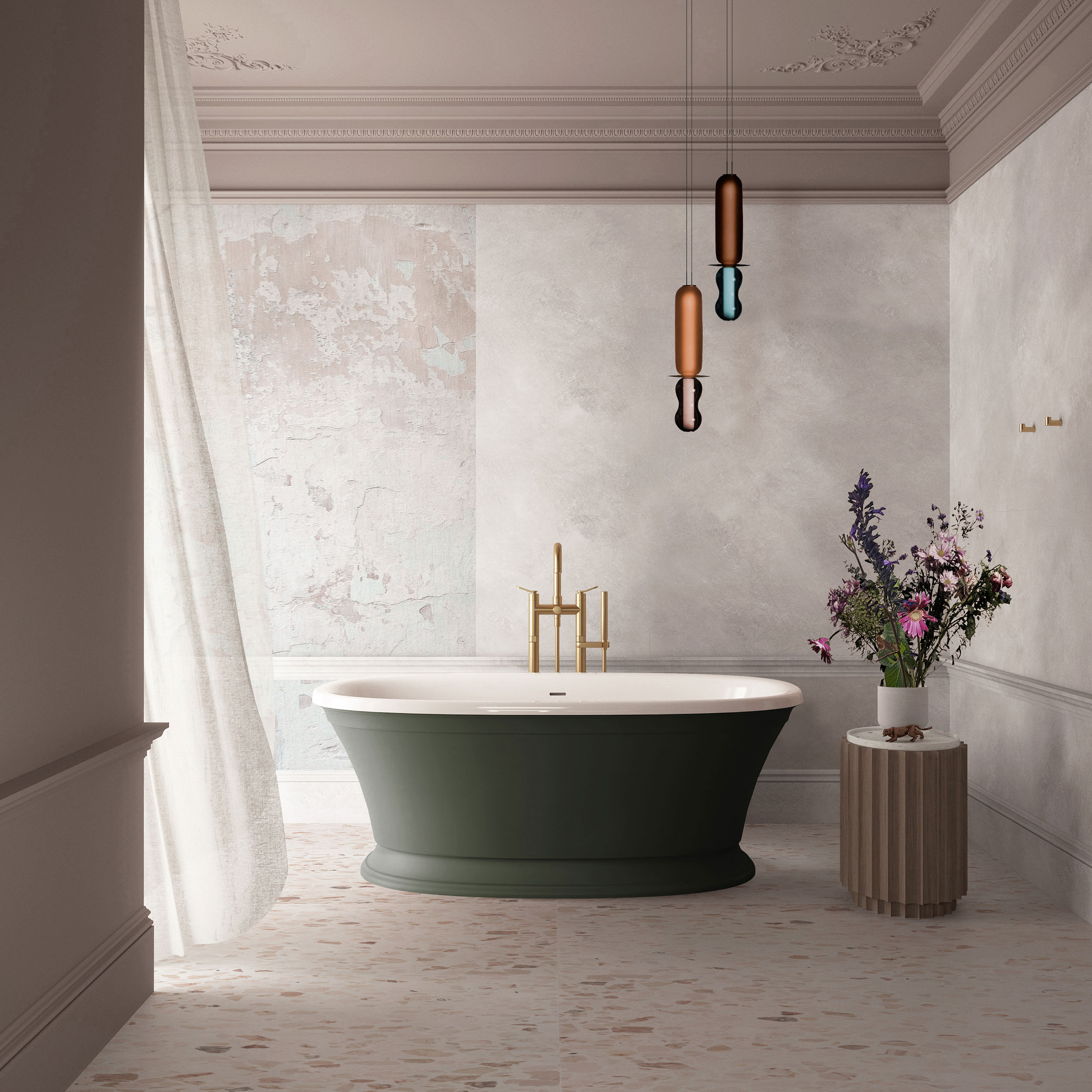 The Clement Freestanding Bath Integrated Overflow 1670