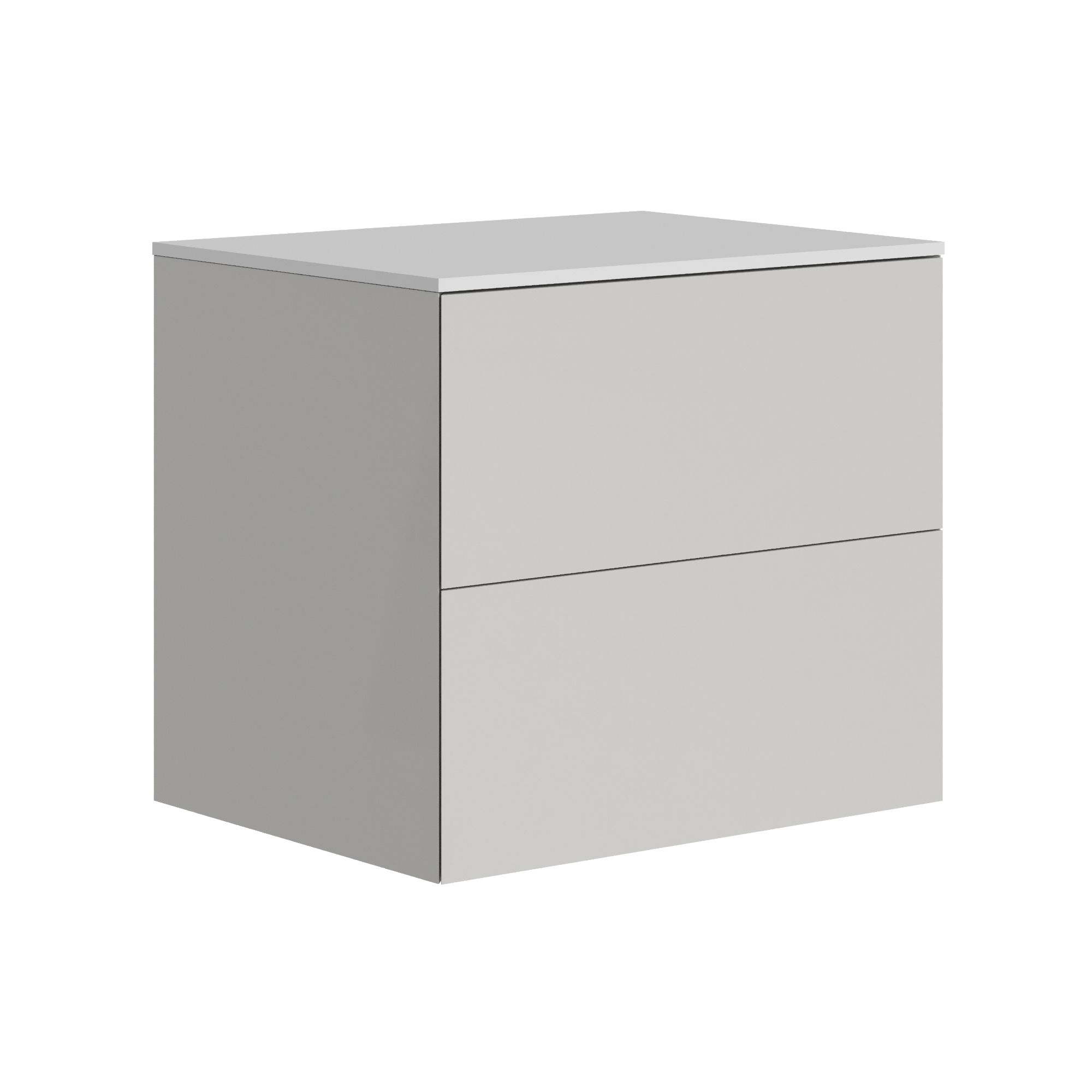 The Ellery Washbasin Push Open Unit 600x520mm with Solid Surface Countertop