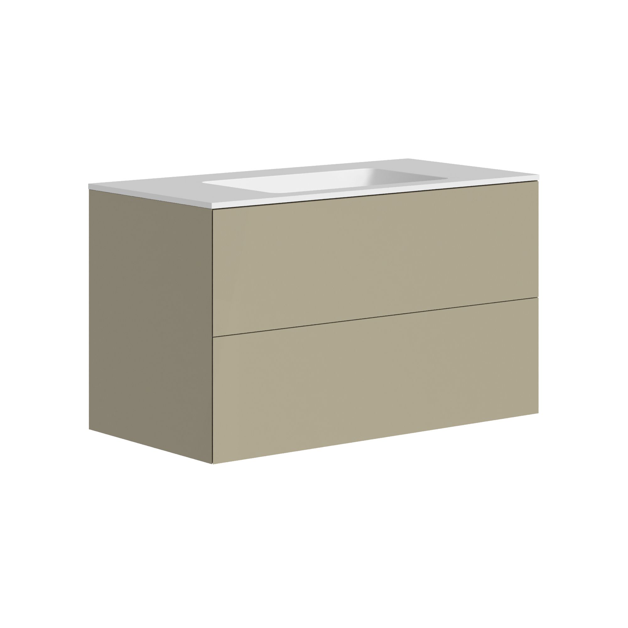 The Ellery Washbasin Push Open Unit 900x520mm with Integrated Basin