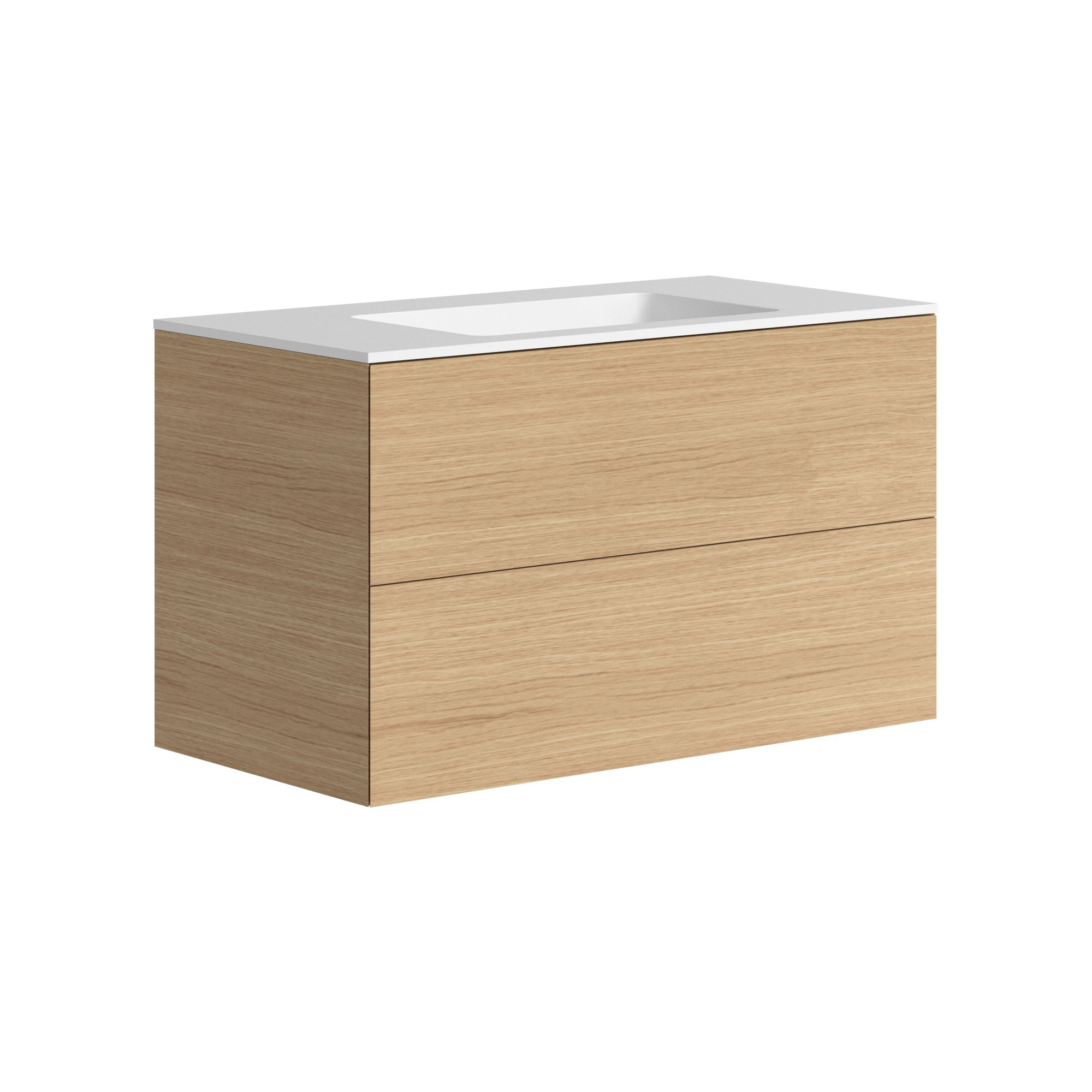 The Ellery Washbasin Push Open Unit 900x520mm with Integrated Basin