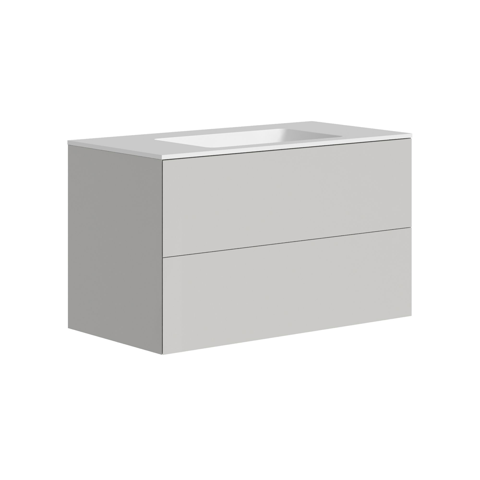 The Ellery Washbasin Push Open Unit 900x520mm with Integrated Basin