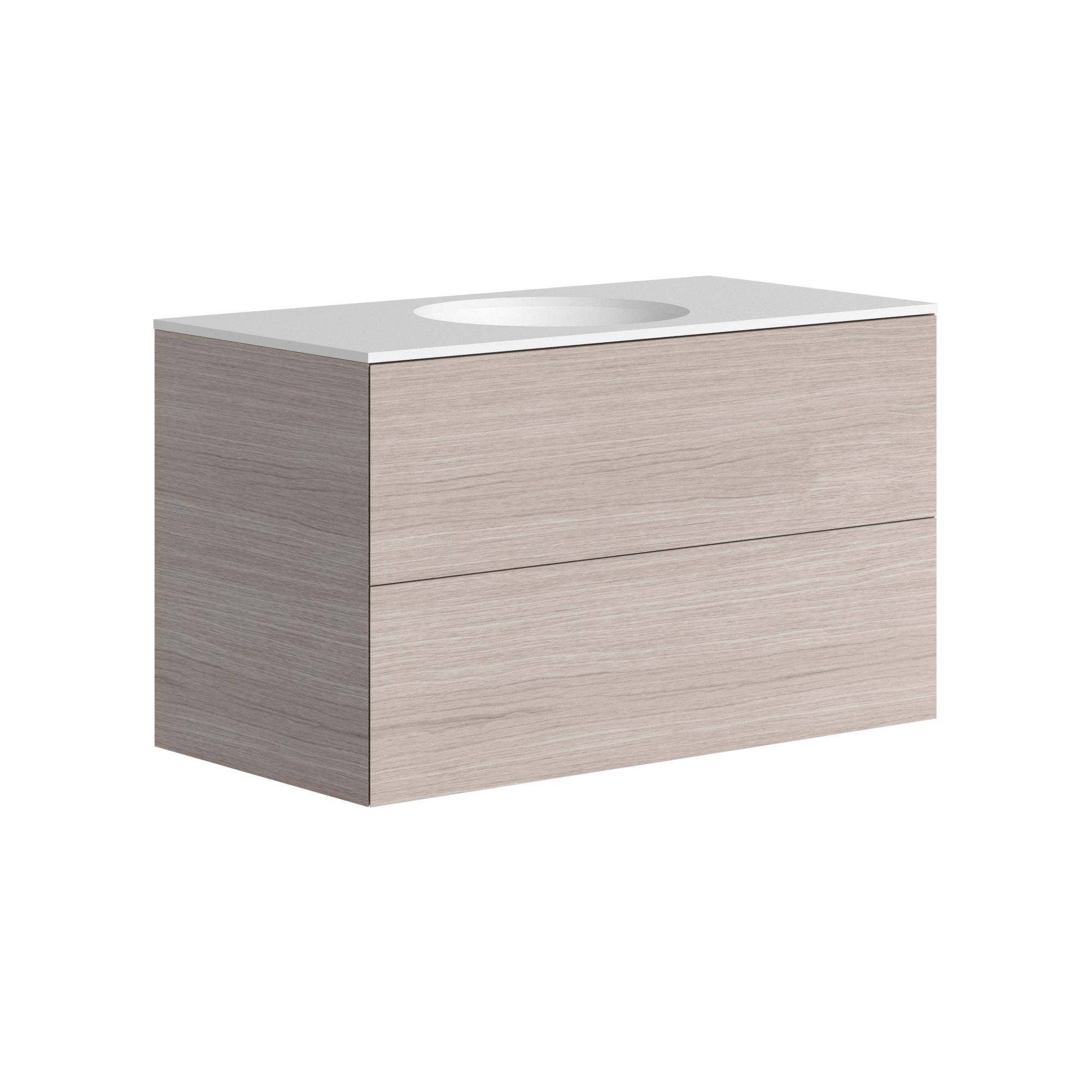 The Ellery Washbasin Push Open Unit 900x520mm with Circle Basin