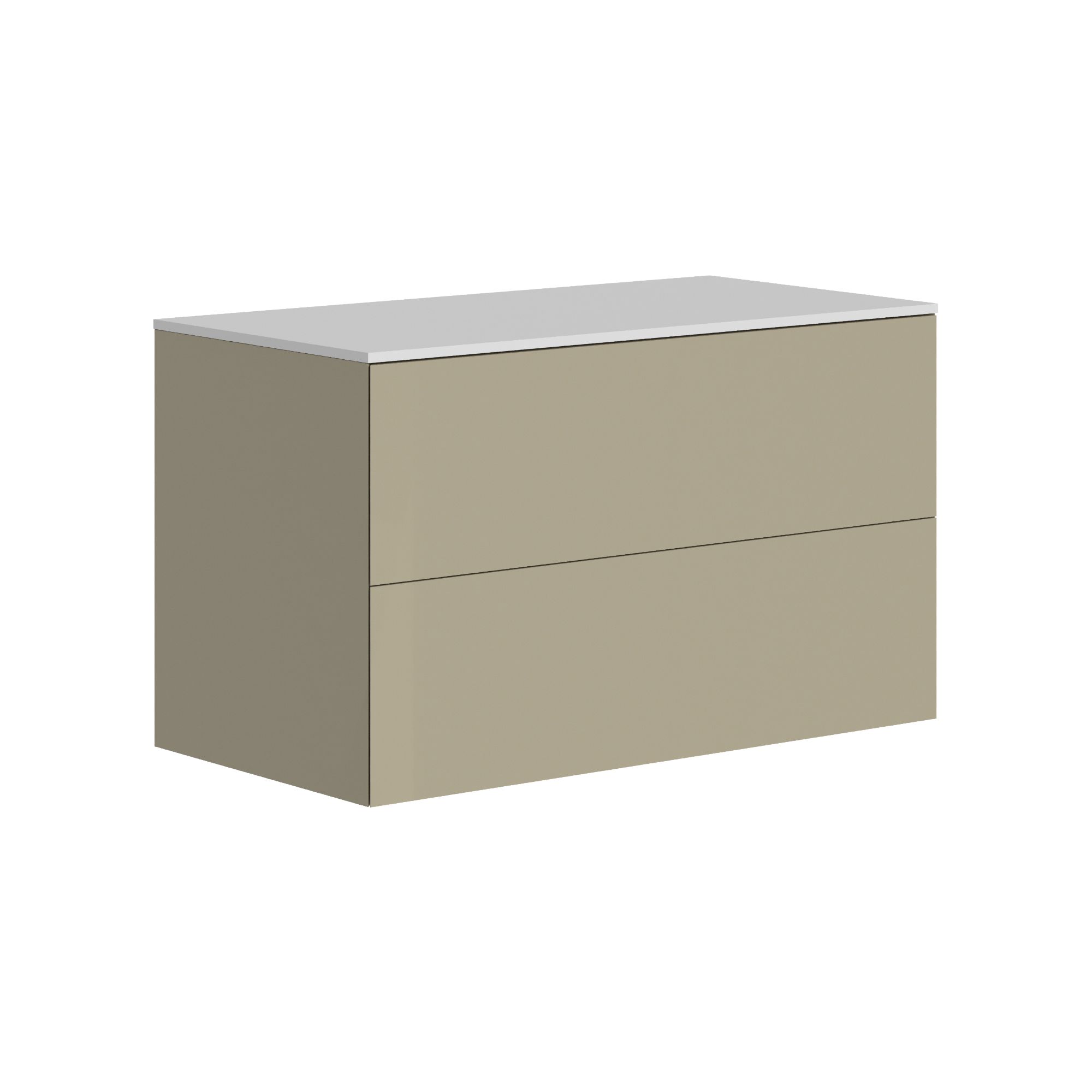The Ellery Washbasin Push Open Unit 900x520mm with Solid Surface Countertop