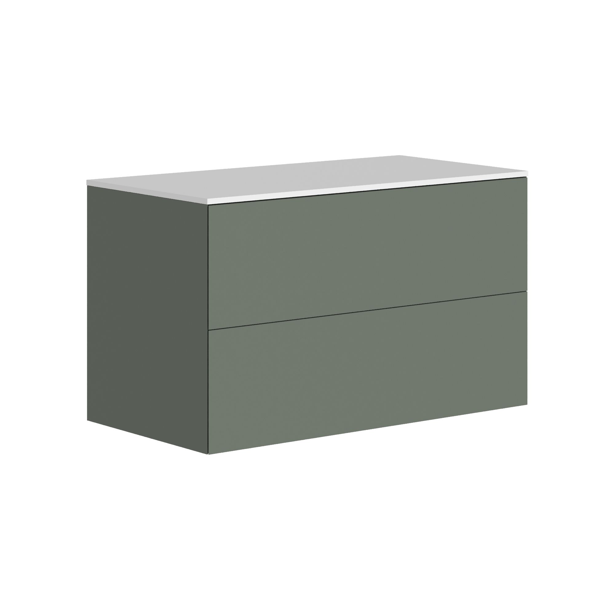 The Ellery Washbasin Push Open Unit 900x520mm with Solid Surface Countertop