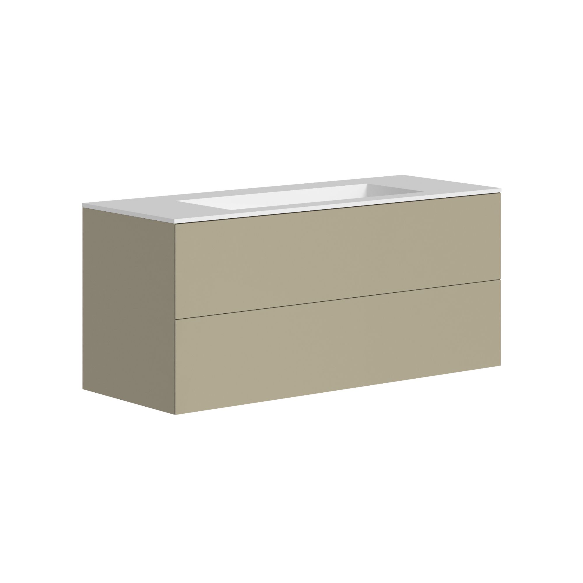 The Ellery Washbasin Push Open Unit 1200x520mm with Integrated Basin