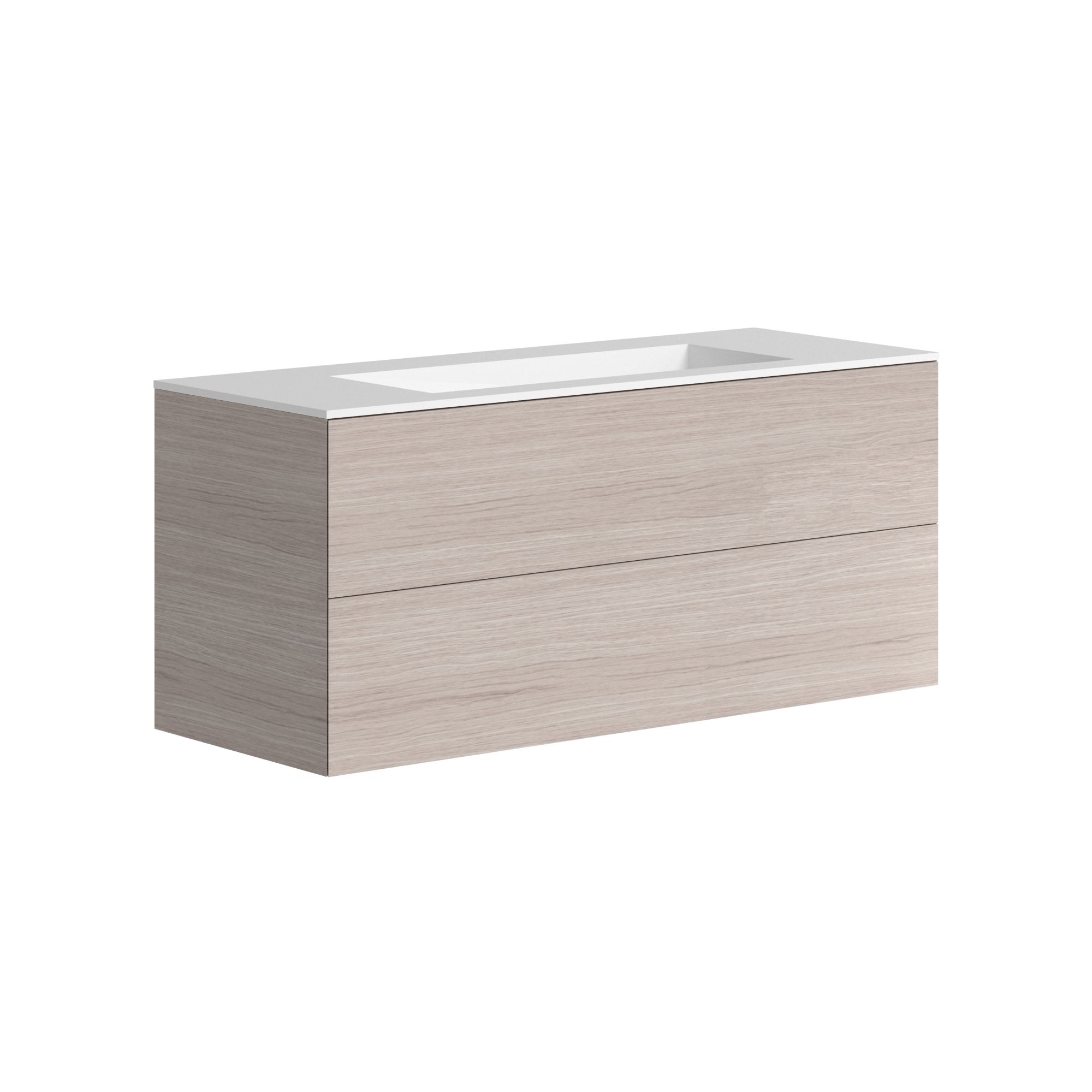 The Ellery Washbasin Push Open Unit 1200x520mm with Integrated Basin