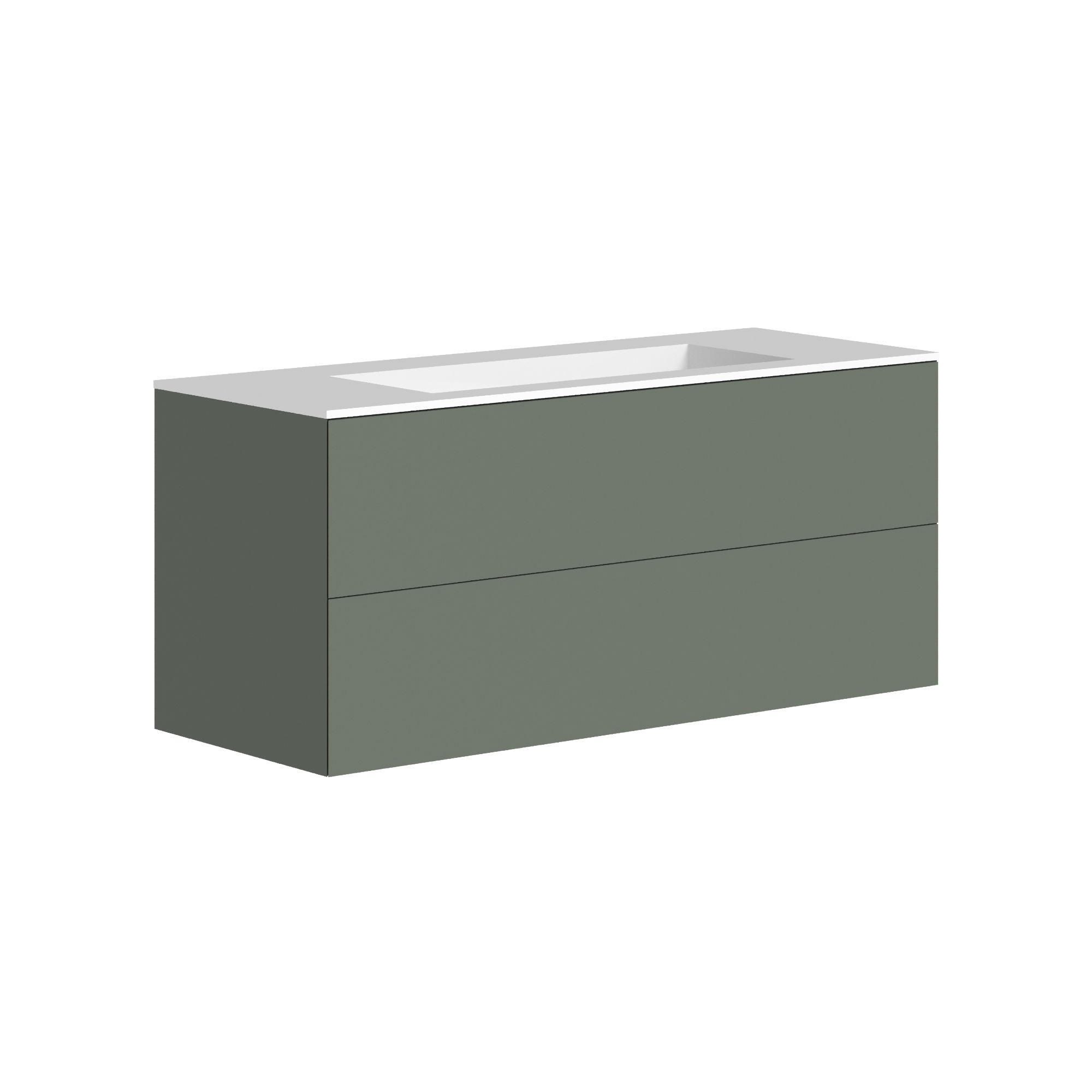 The Ellery Washbasin Push Open Unit 1200x520mm with Integrated Basin