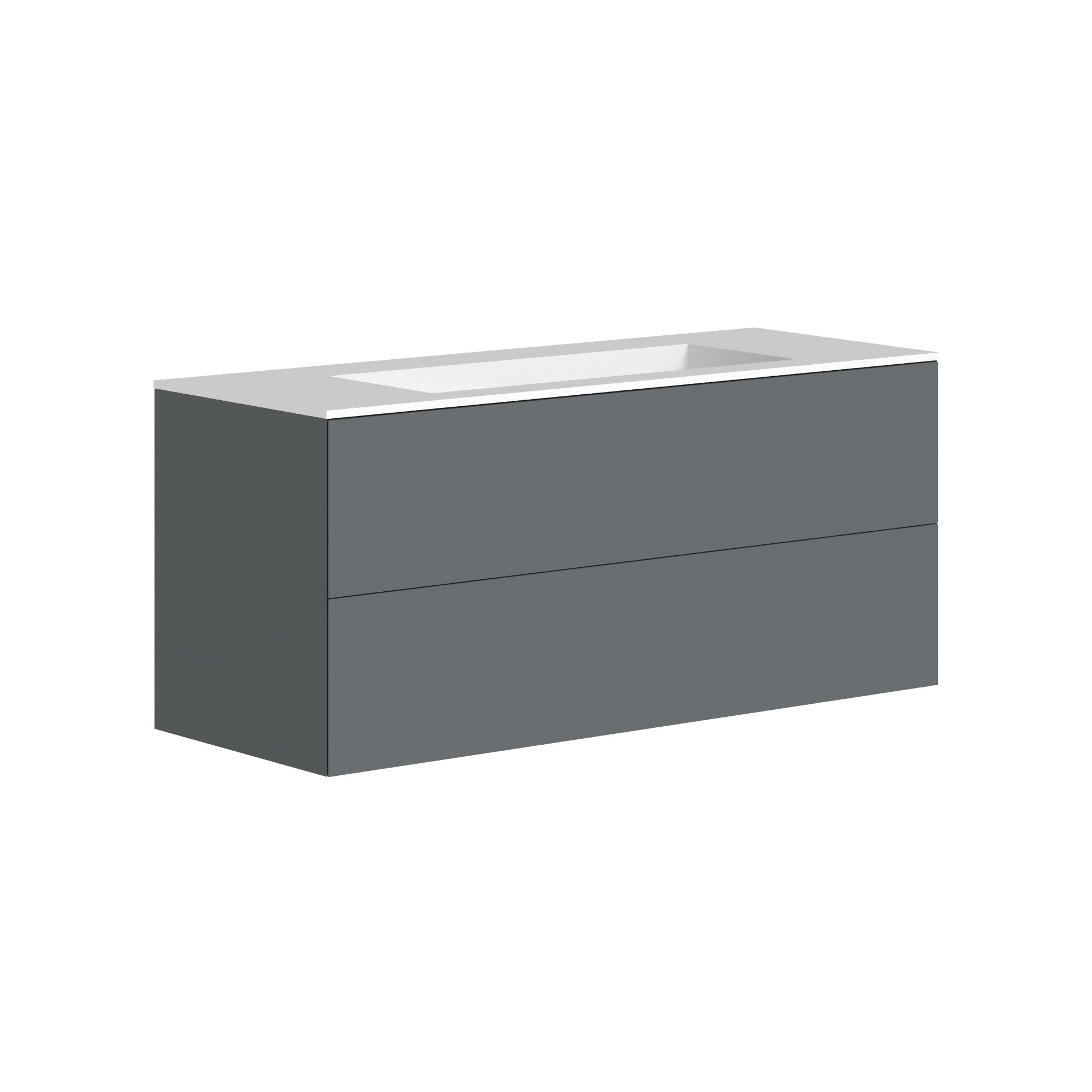 The Ellery Washbasin Push Open Unit 1200x520mm with Integrated Basin