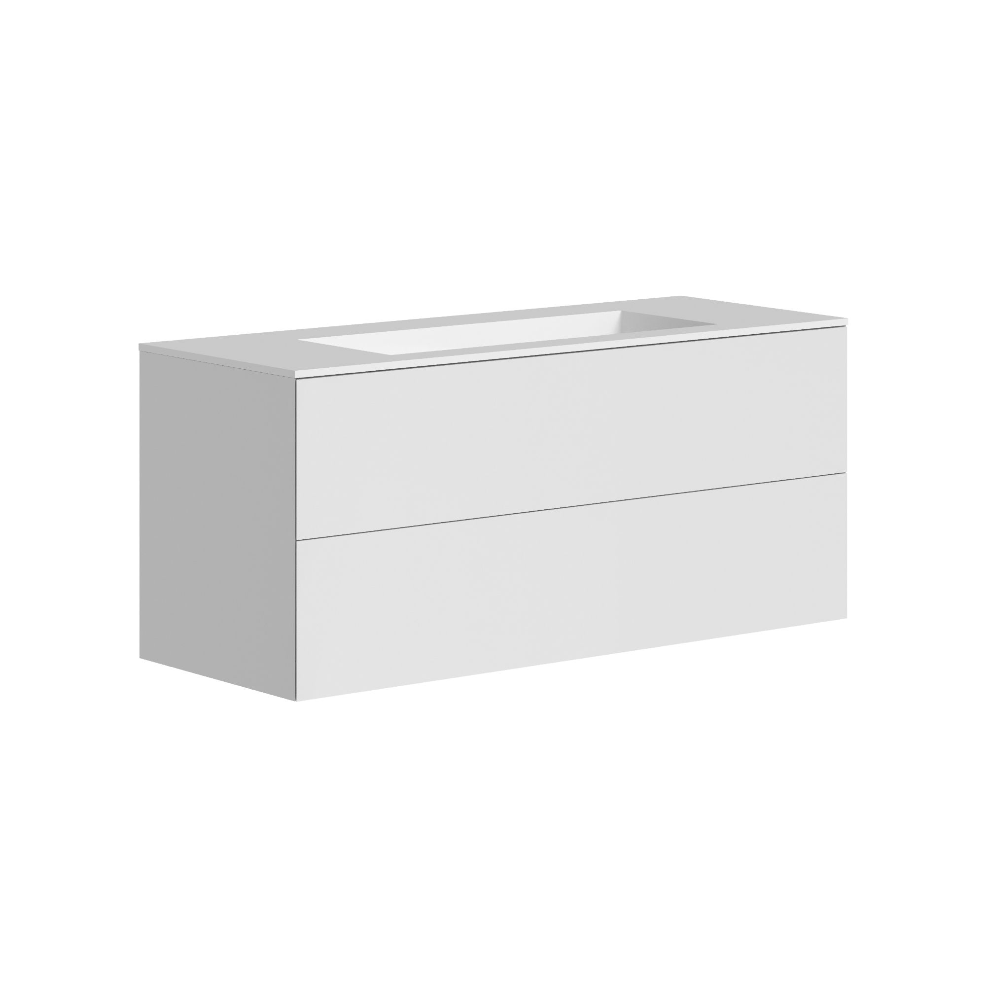 The Ellery Washbasin Push Open Unit 1200x520mm with Integrated Basin