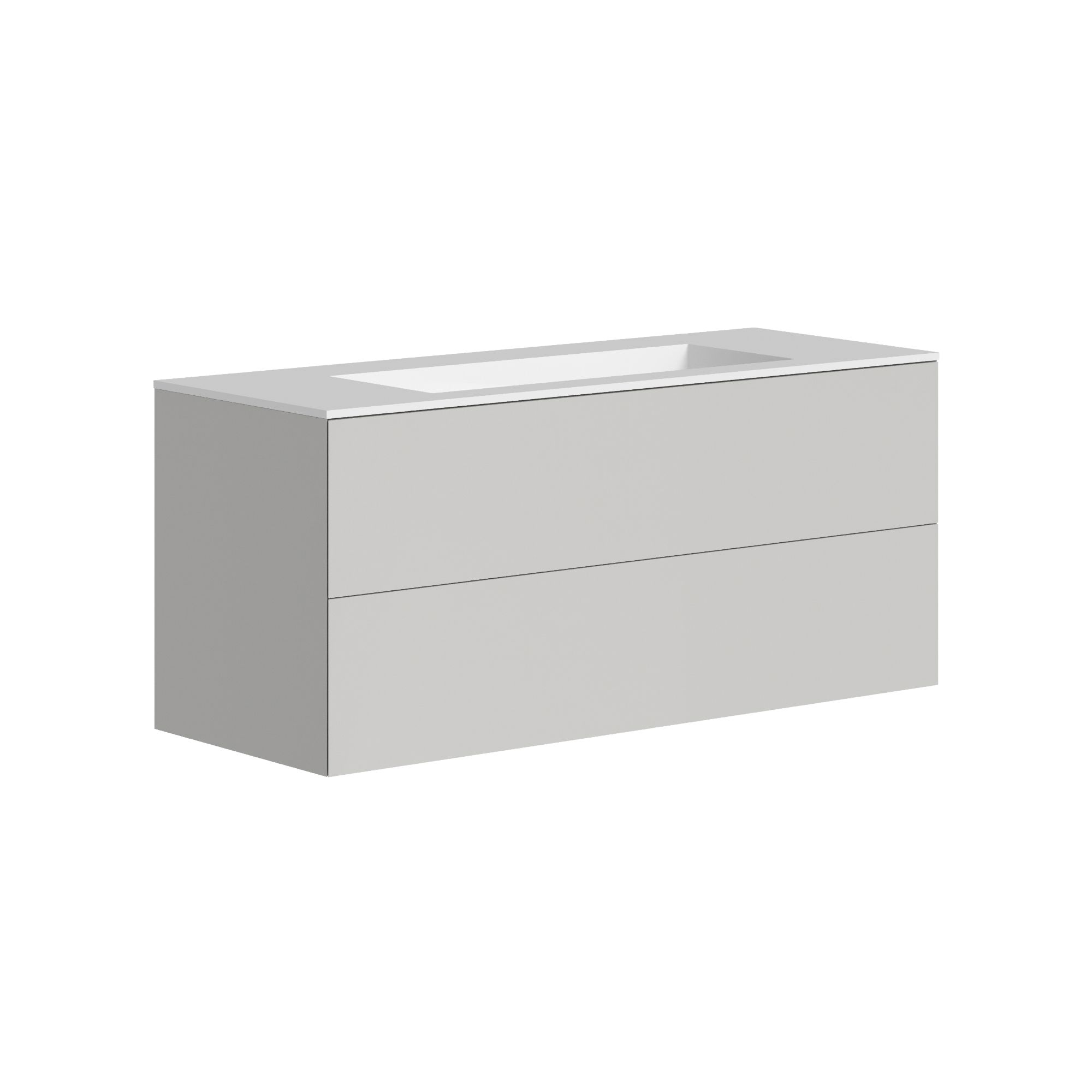 The Ellery Washbasin Push Open Unit 1200x520mm with Integrated Basin