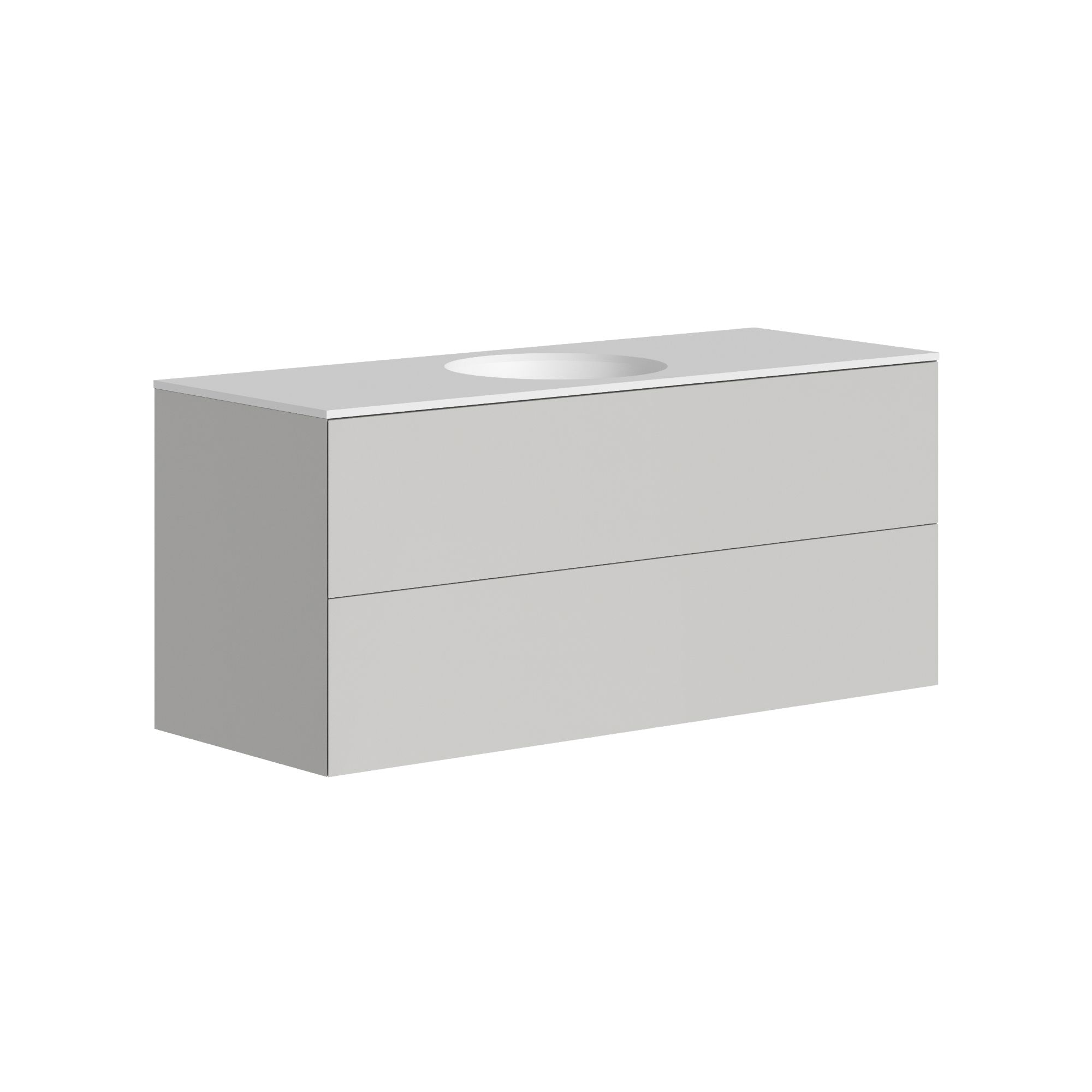 The Ellery Washbasin Push Open Unit 1200x520mm with Circle Basin