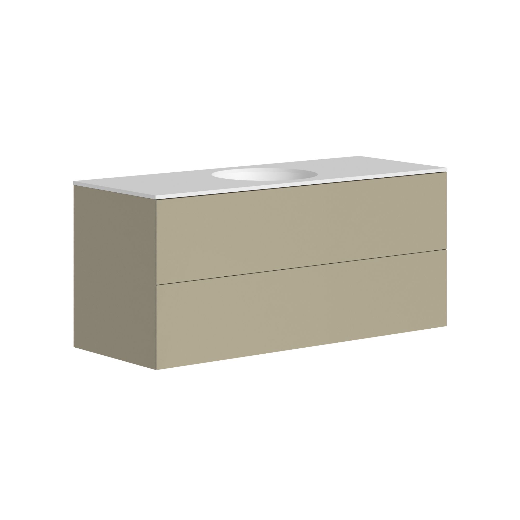 The Ellery Washbasin Push Open Unit 1200x520mm with Circle Basin