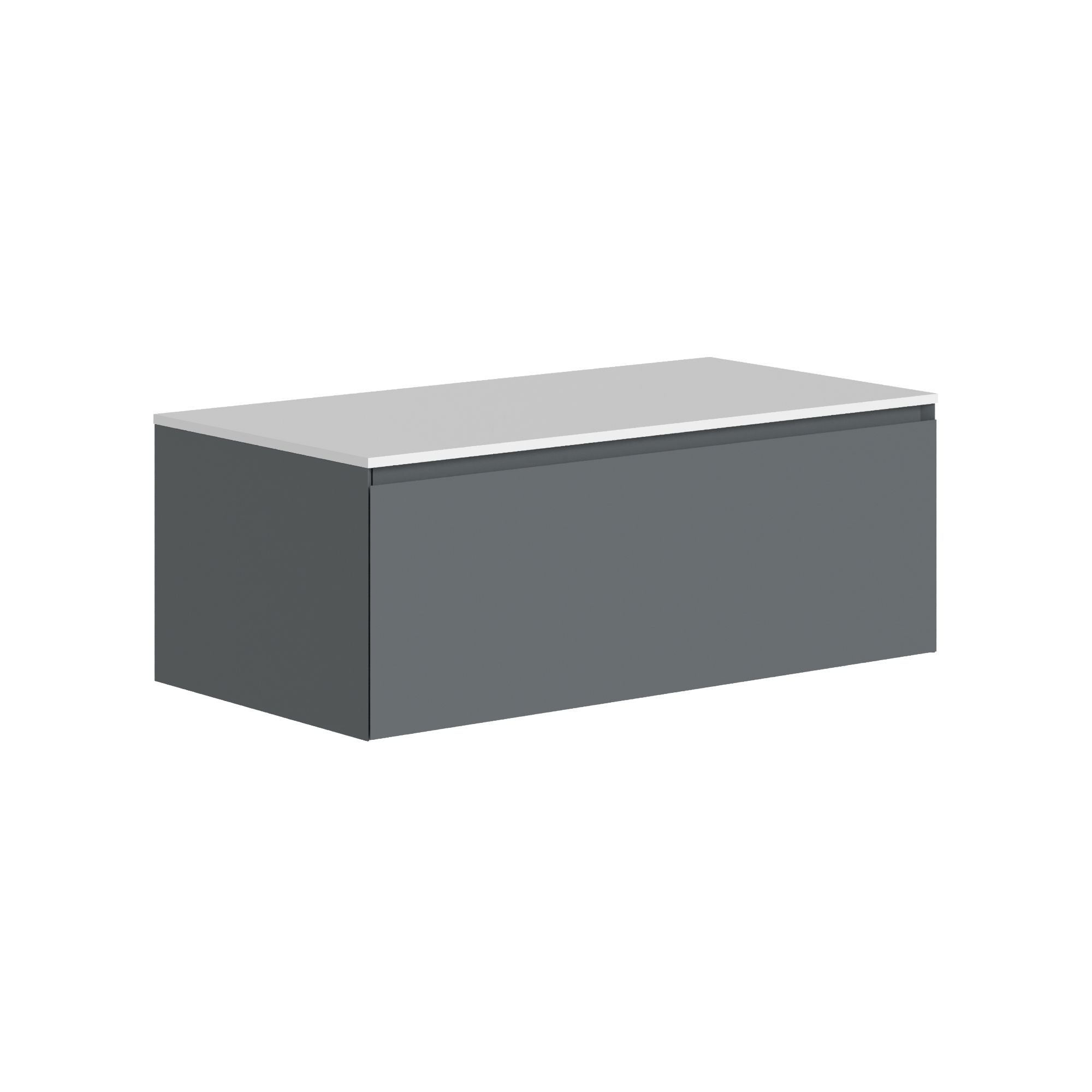 The Ellery Auxiliary Pull Open Unit 900x320mm with Solid Surface Countertop