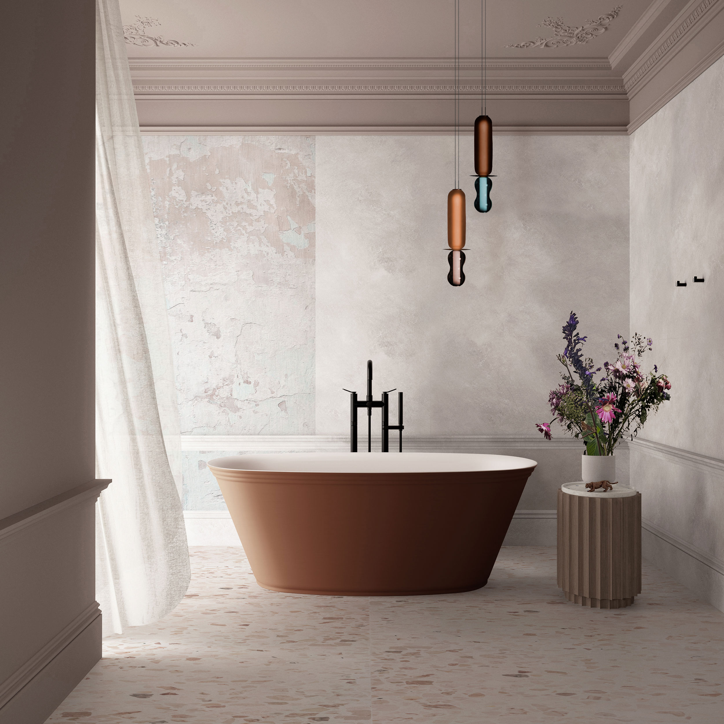 The Asher Freestanding Bath Integrated Overflow 1700