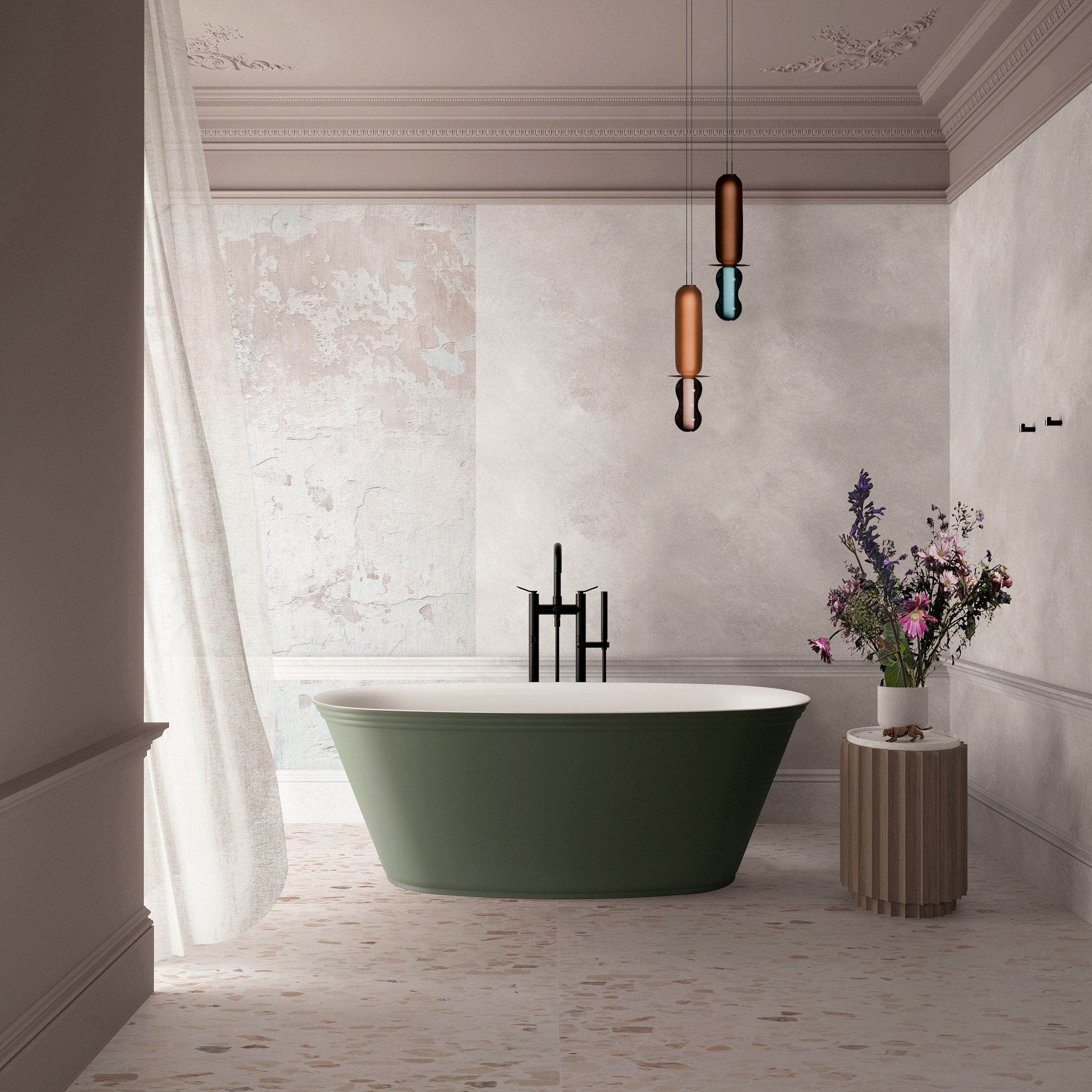 The Asher Freestanding Bath Integrated Overflow 1700